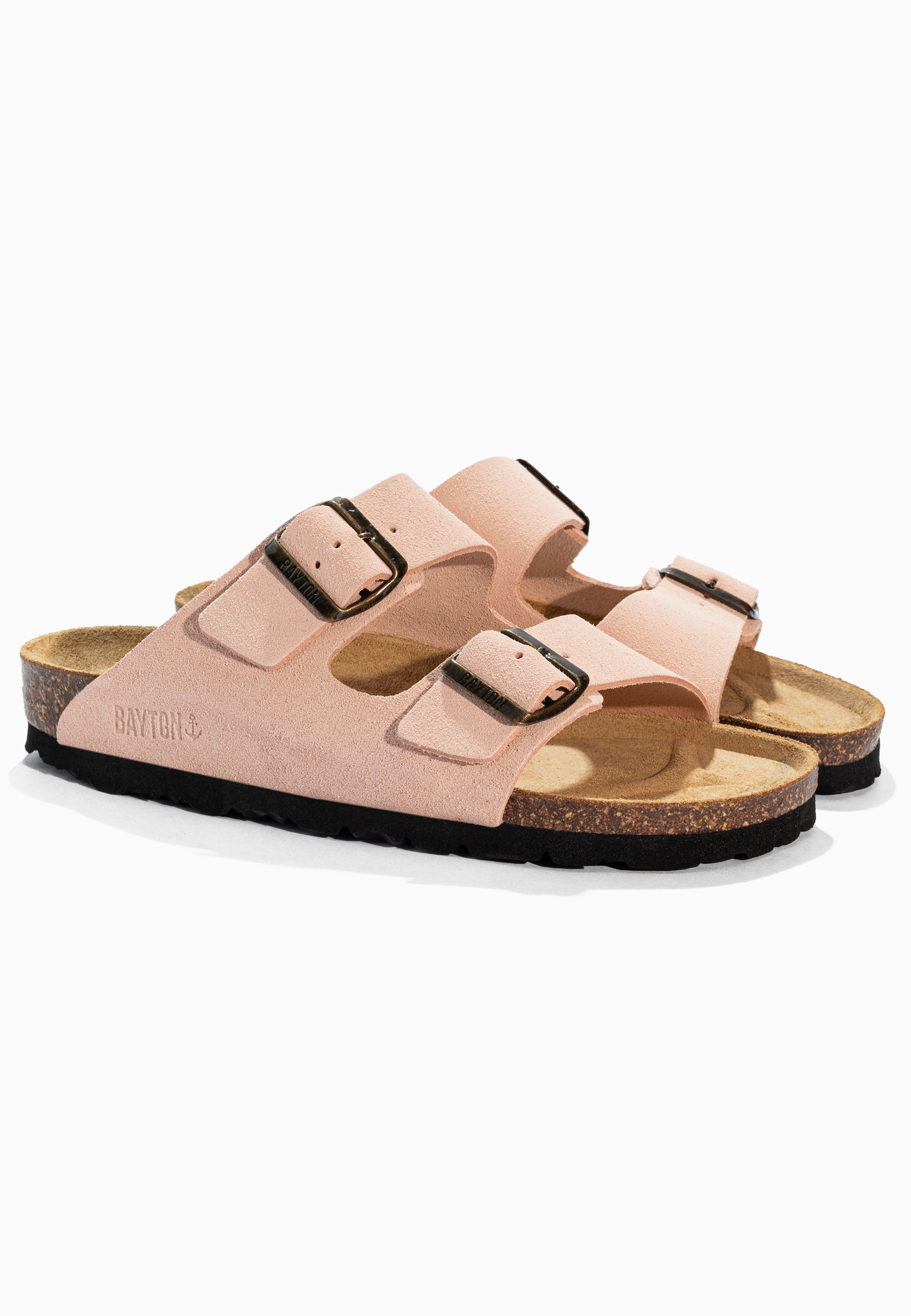 Sandales Tracy Pêche en Cuir Suédé