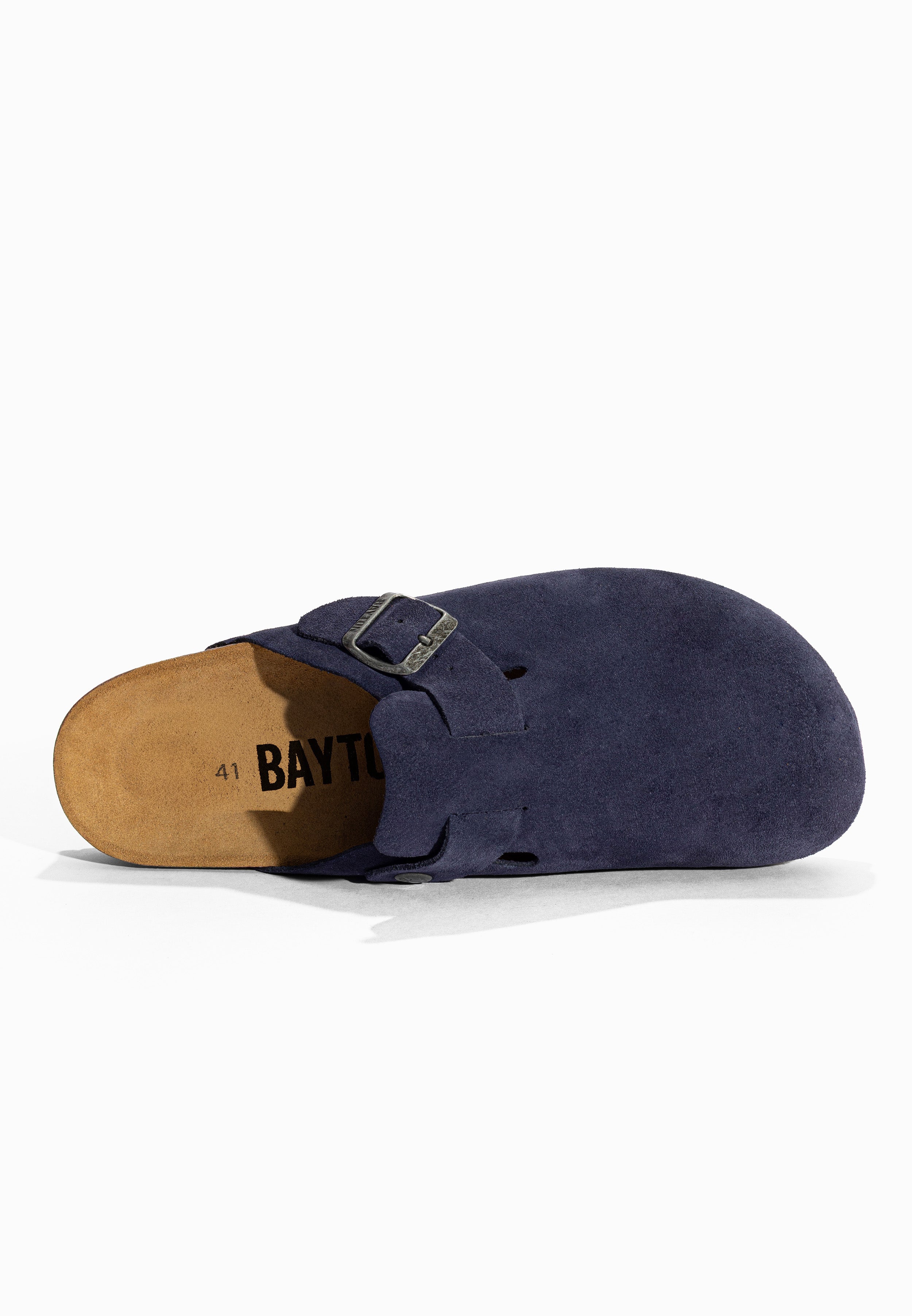 Sabots Milky Bleu marine en Cuir Suédé Bayton pour Homme