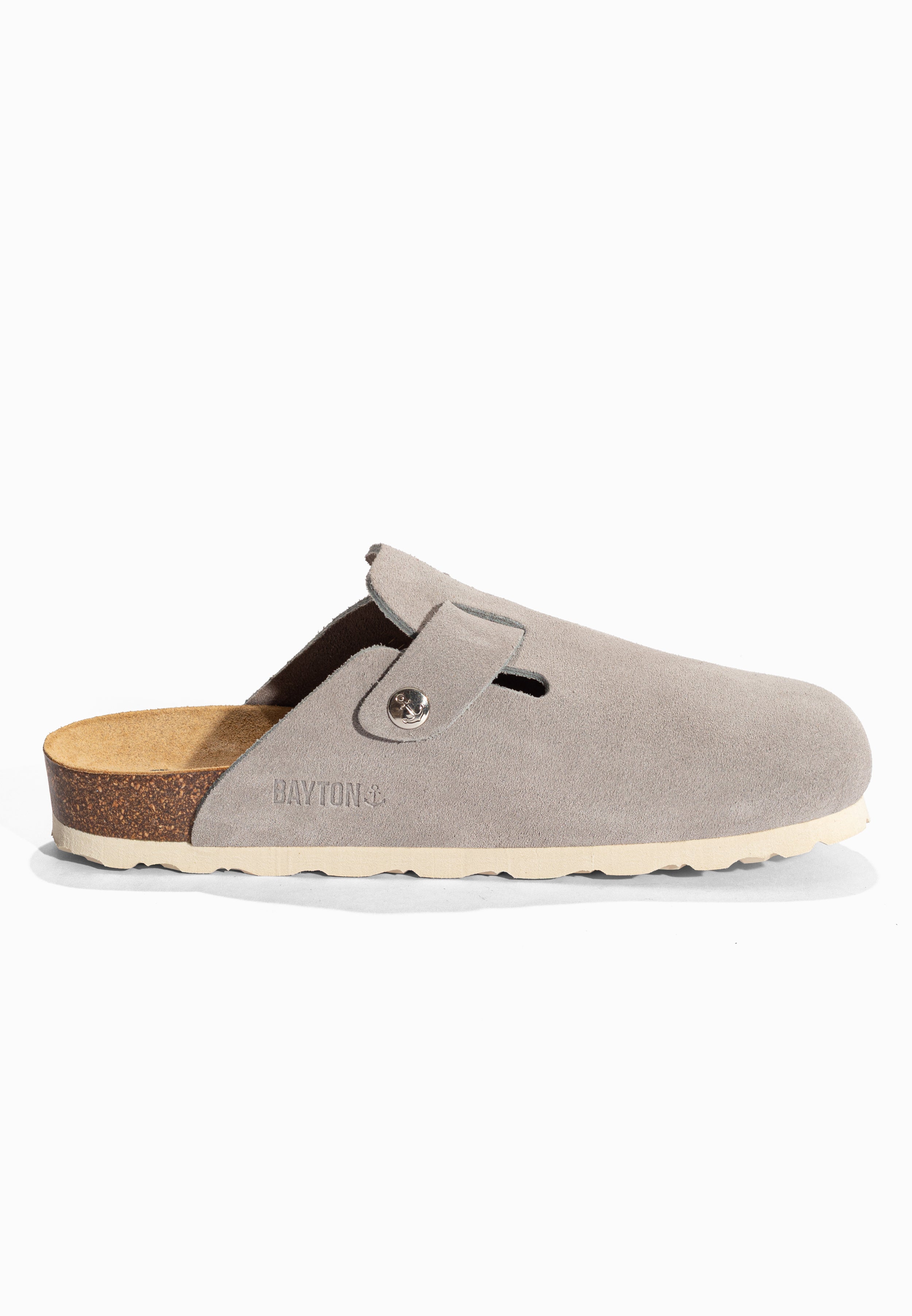 Sabots Milky Gris en Cuir Suédé