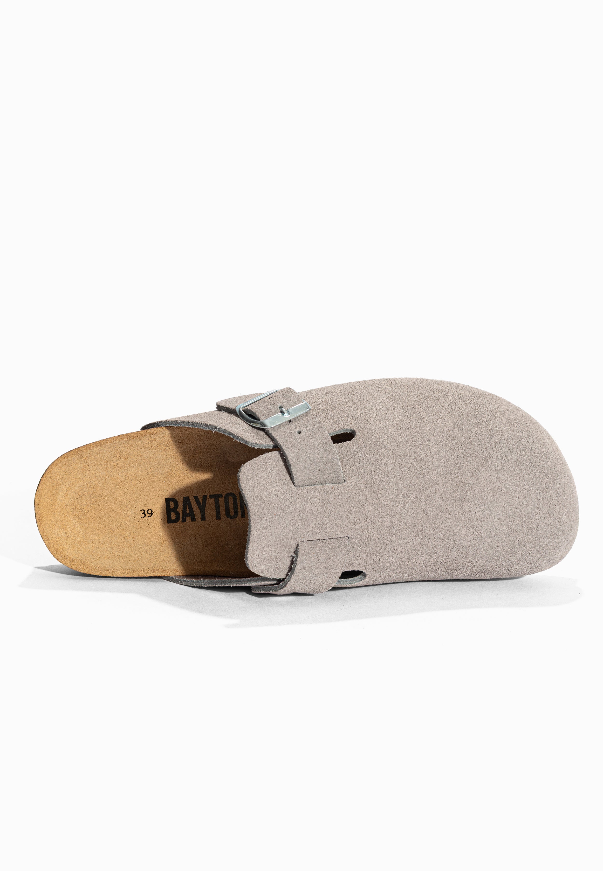 Sabots Milky Gris en Cuir Suédé