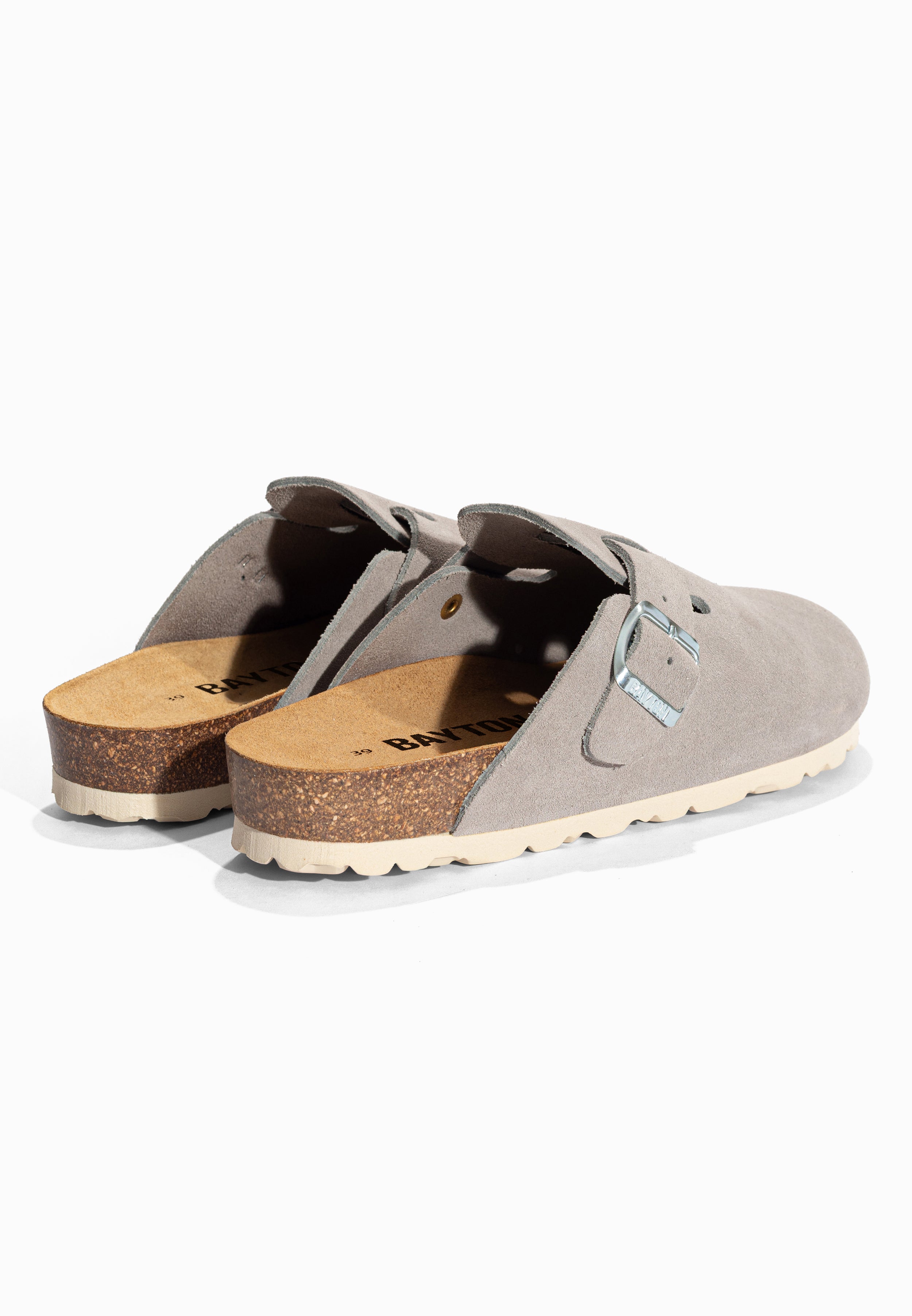 Sabots Milky Gris en Cuir Suédé