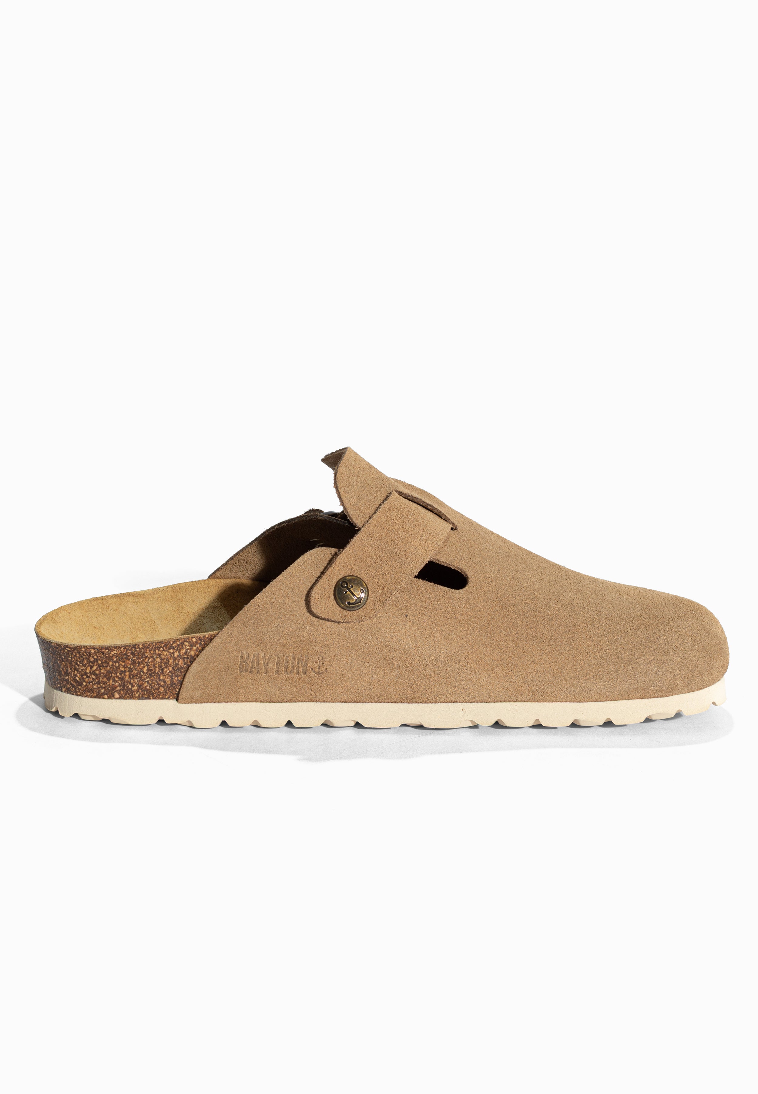 Sabots Milky Beige en Cuir Suédé Bayton pour Homme