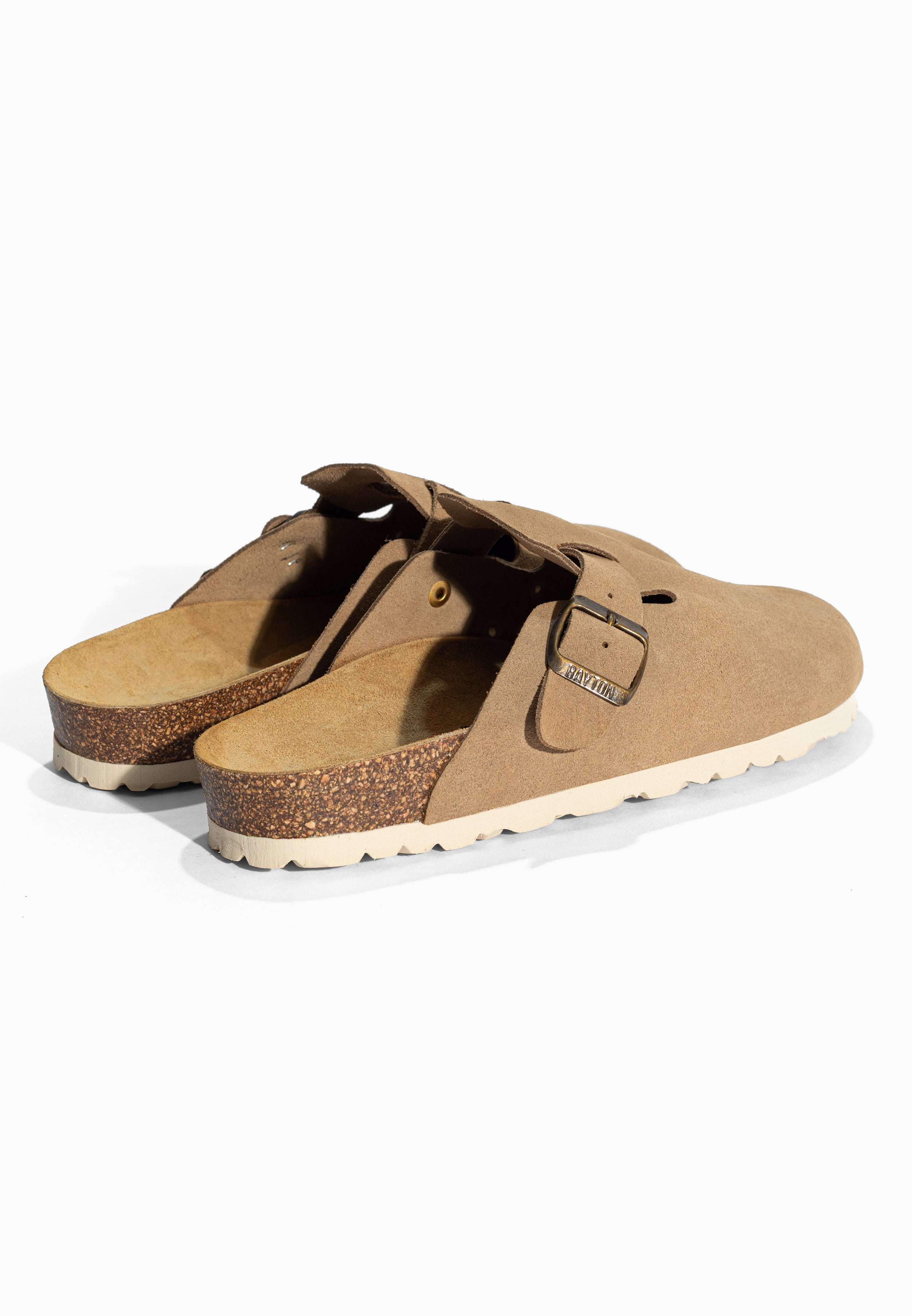 Sabots Milky Beige en Cuir Suédé Bayton pour Homme