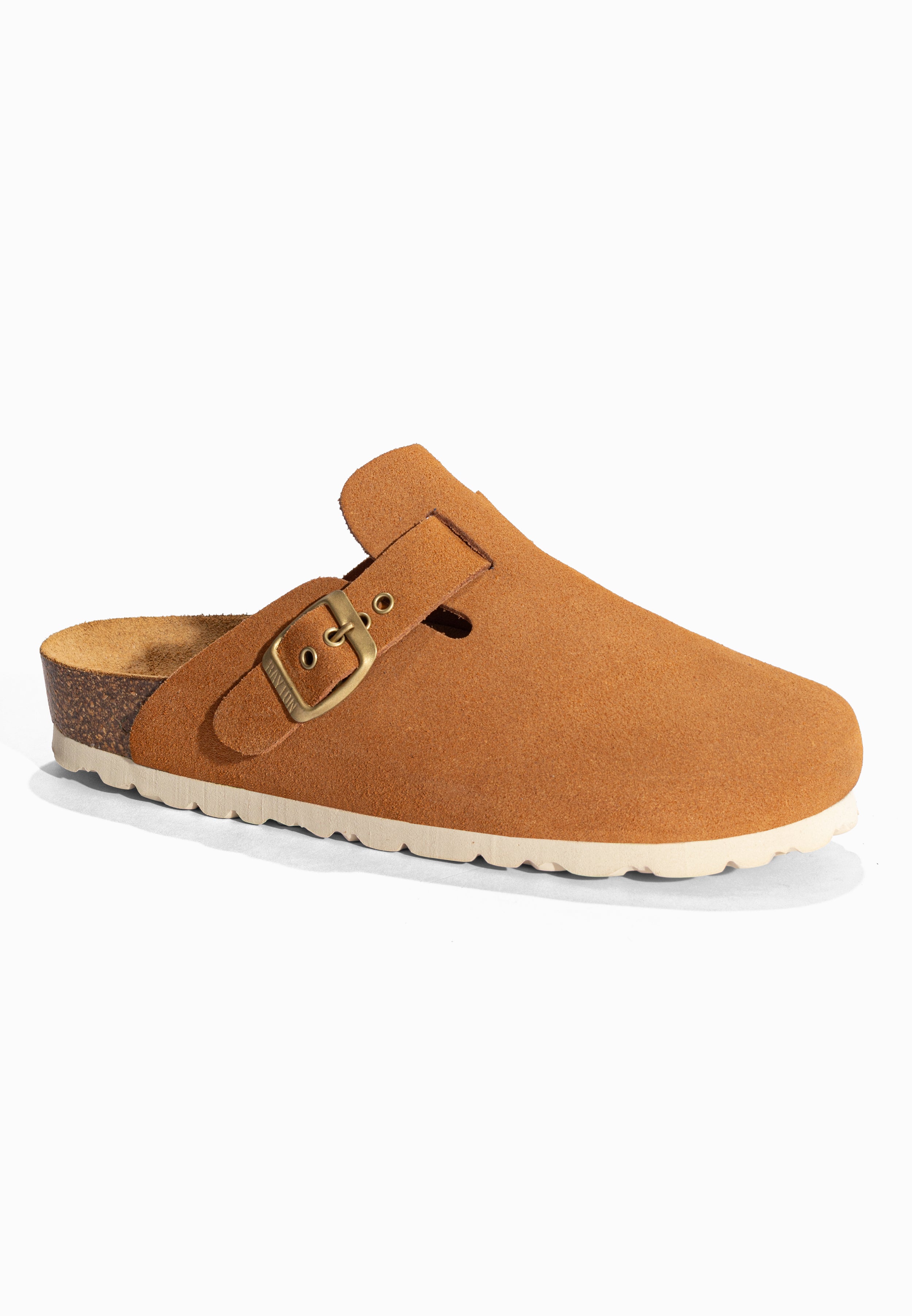 Sabots Milky Camel en Cuir Suédé