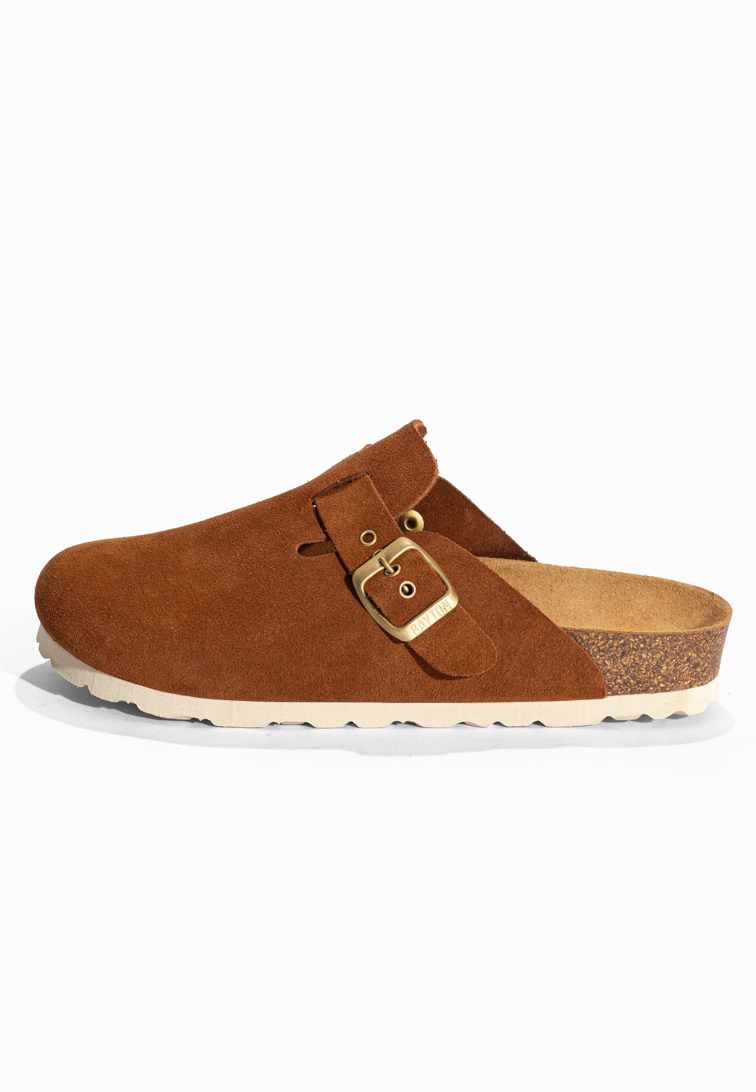 Sabots Milky Camel en Cuir Suédé