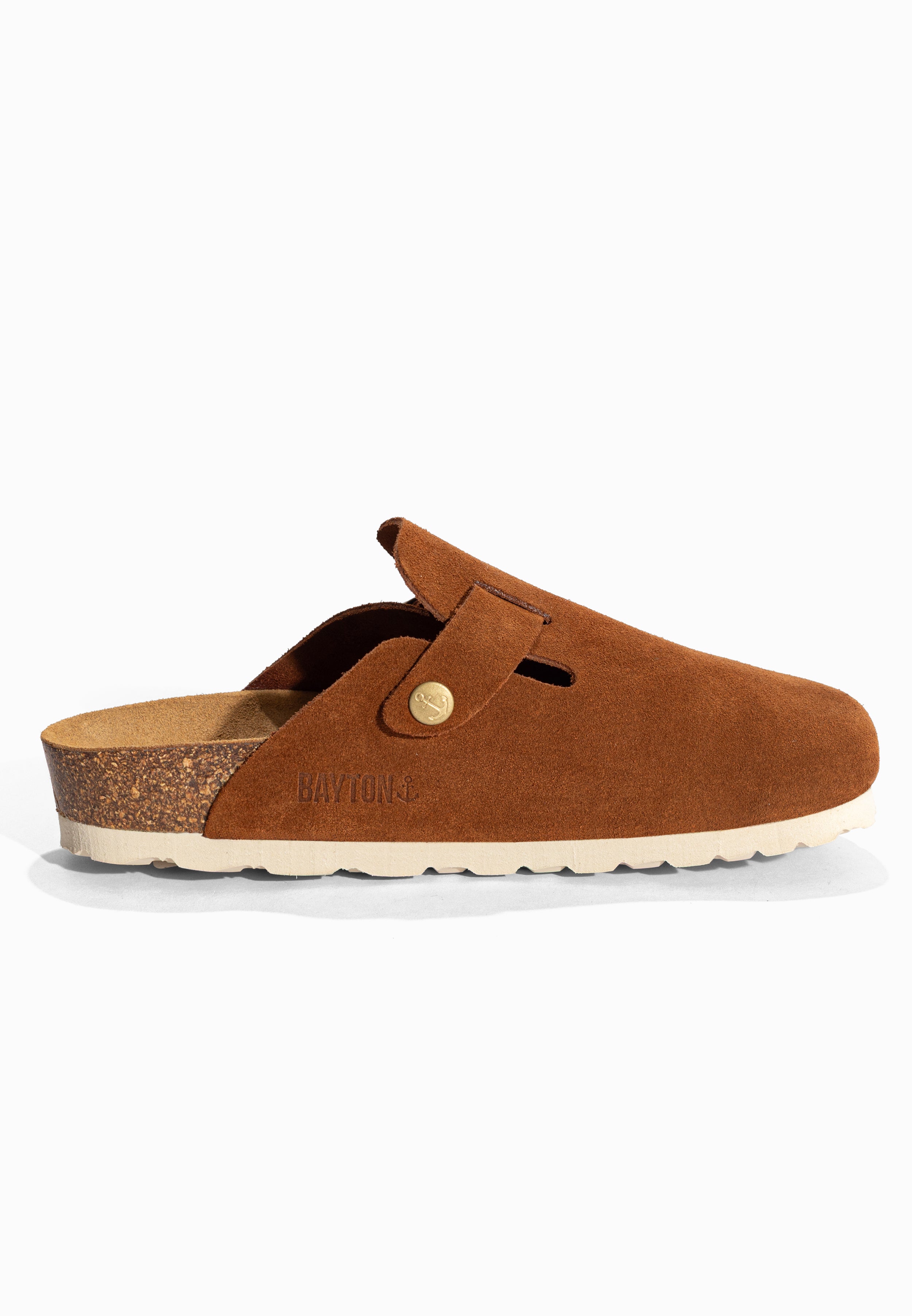Sabots Milky Camel en Cuir Suédé