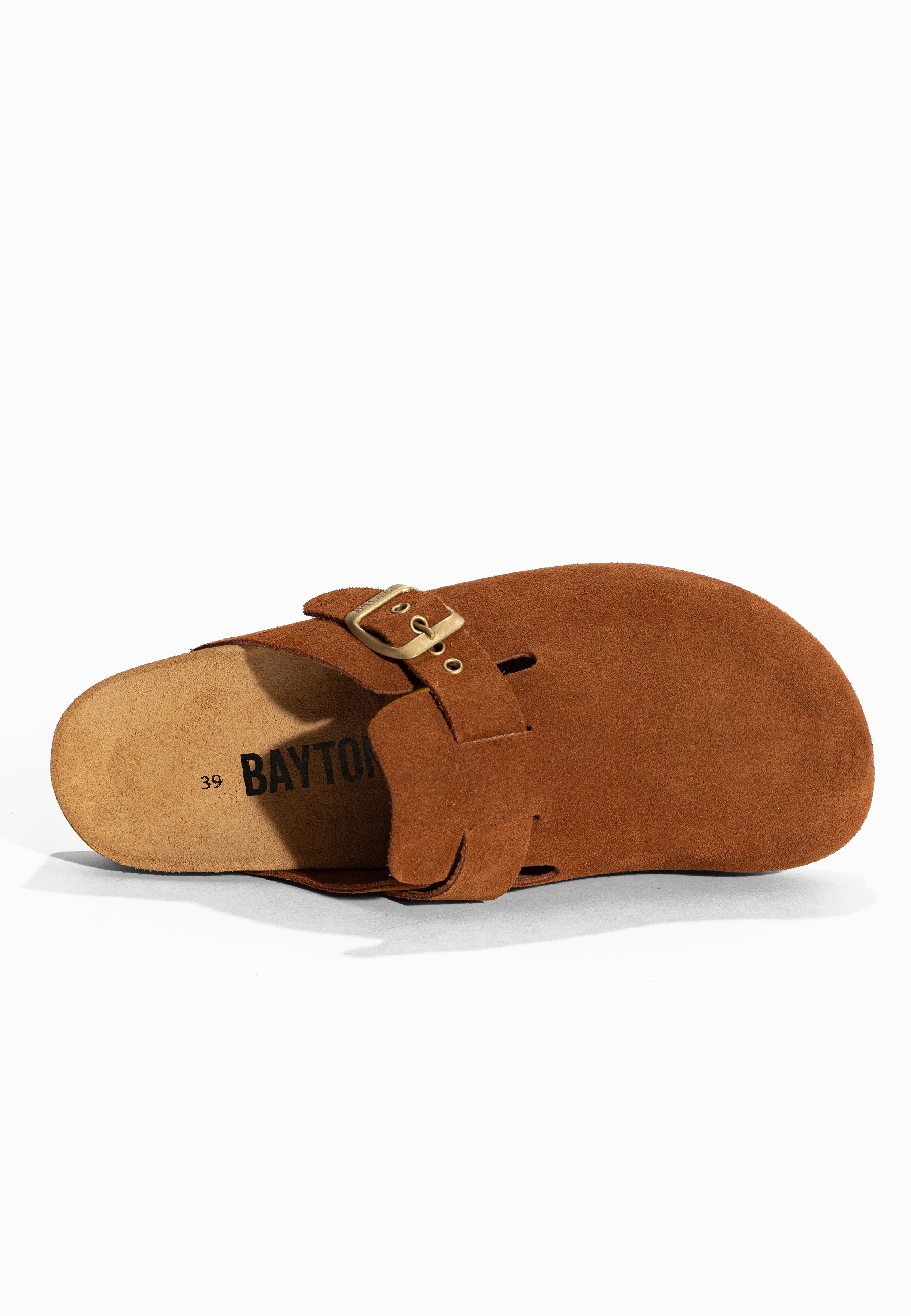 Sabots Milky Camel en Cuir Suédé