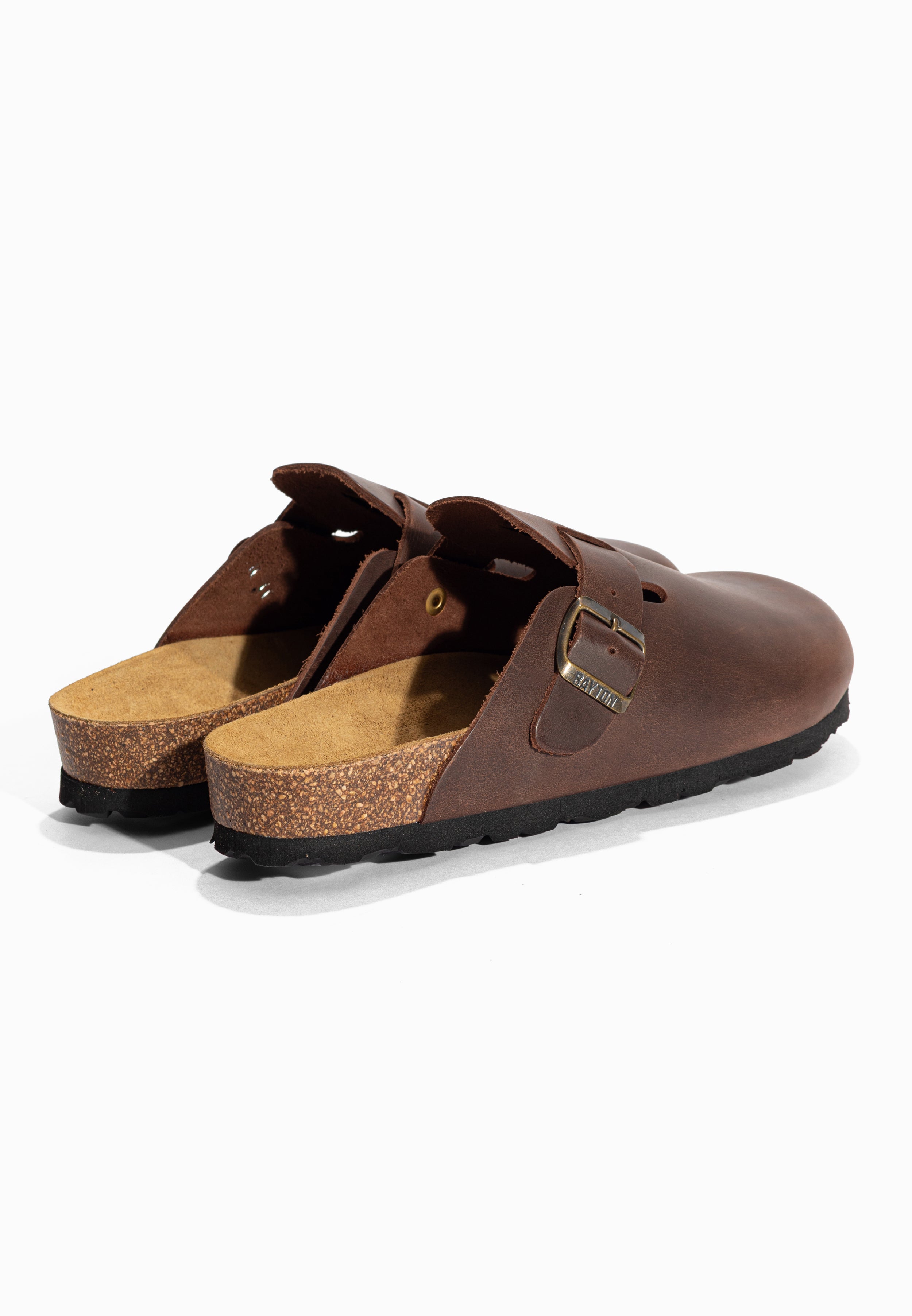Sabots Milky Marron en Cuir Bayton pour Homme