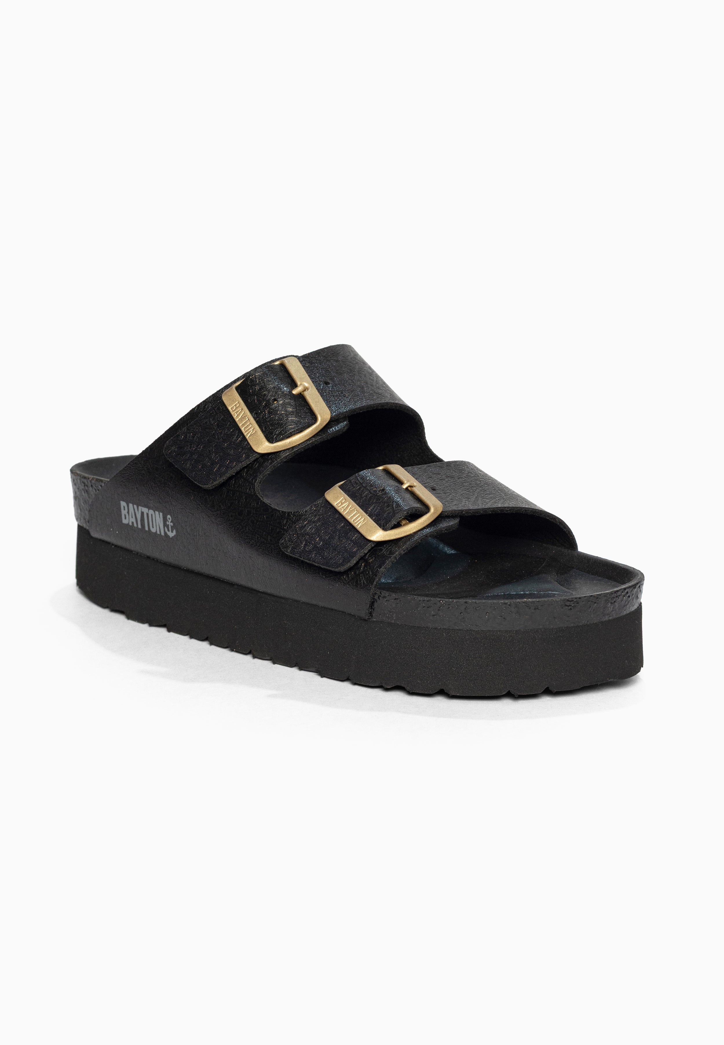 Sandales à Plateforme Japet Noir Bayton pour Femme
