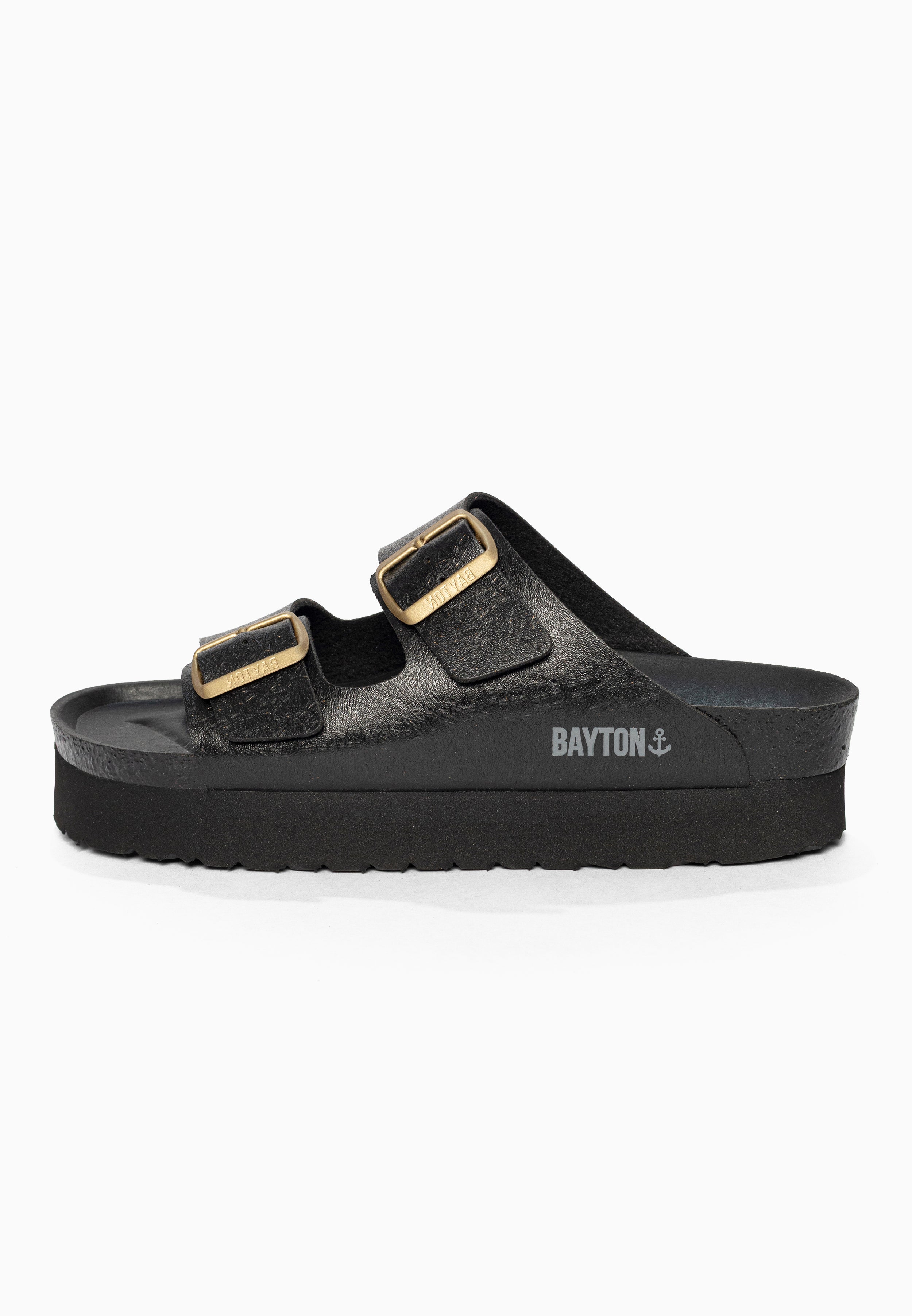 Sandales à Plateforme Japet Noir Bayton pour Femme