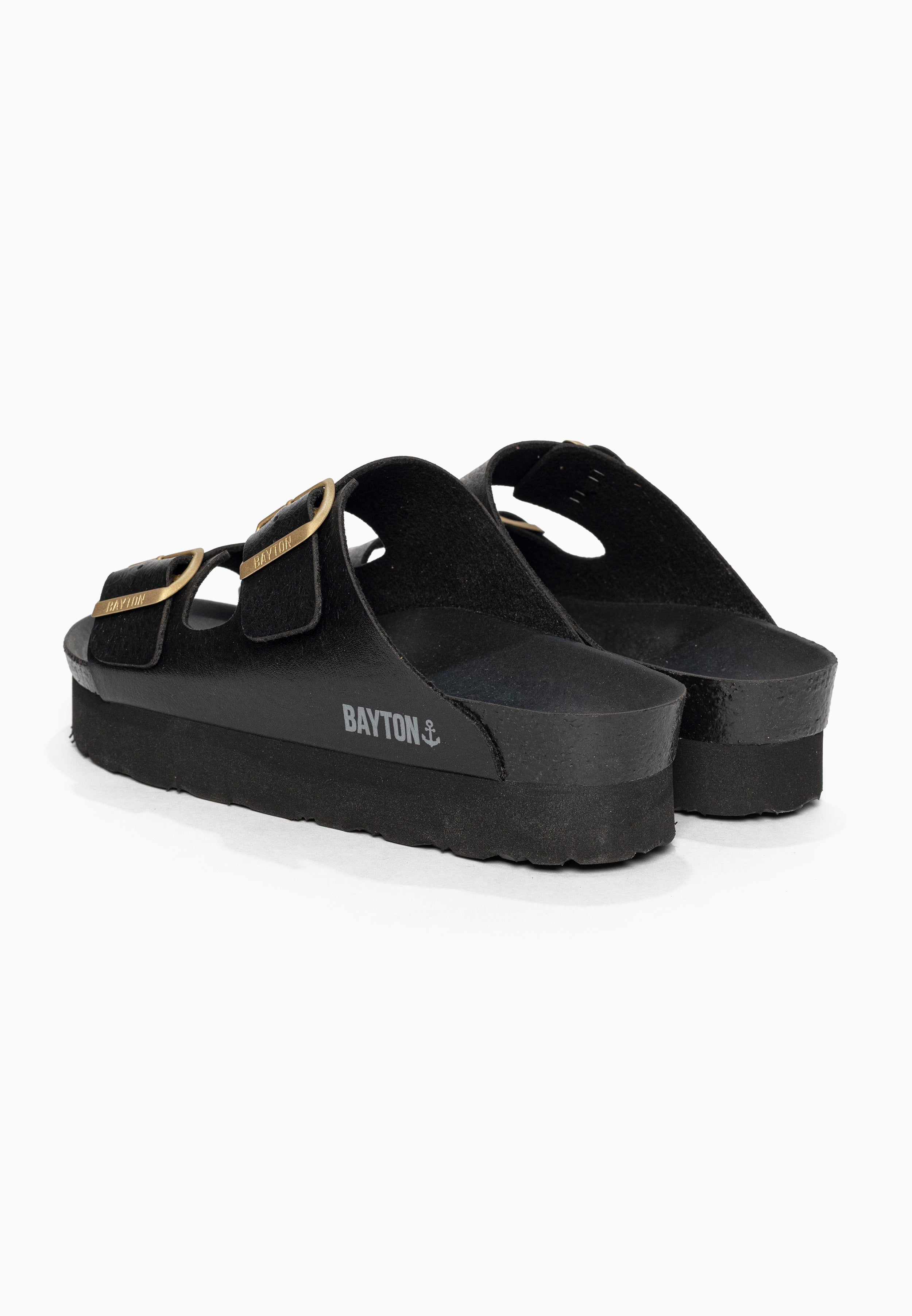 Sandales à Plateforme Japet Noir Bayton pour Femme