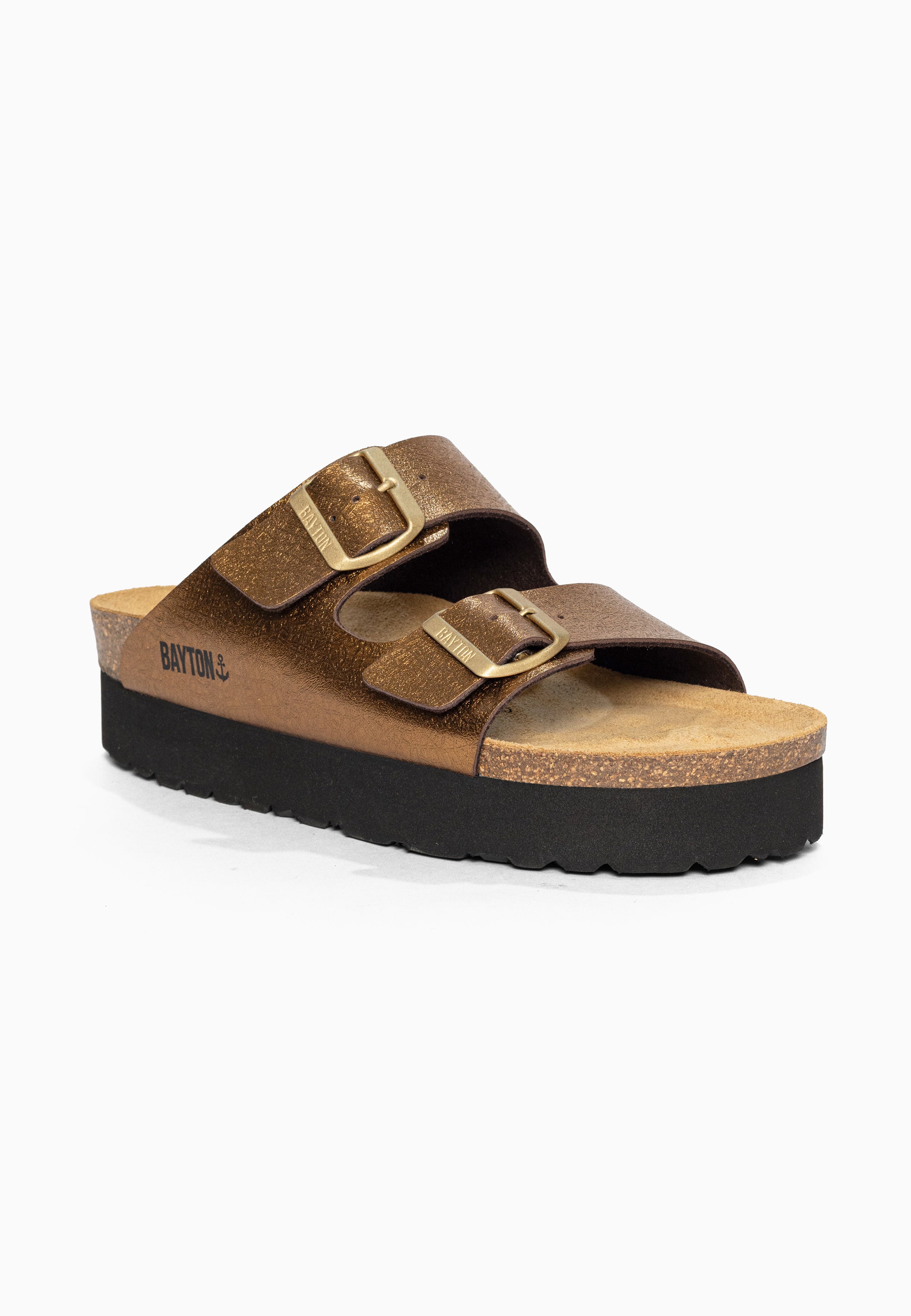 Sandales à Plateforme Japet Bronze Bayton pour Femme