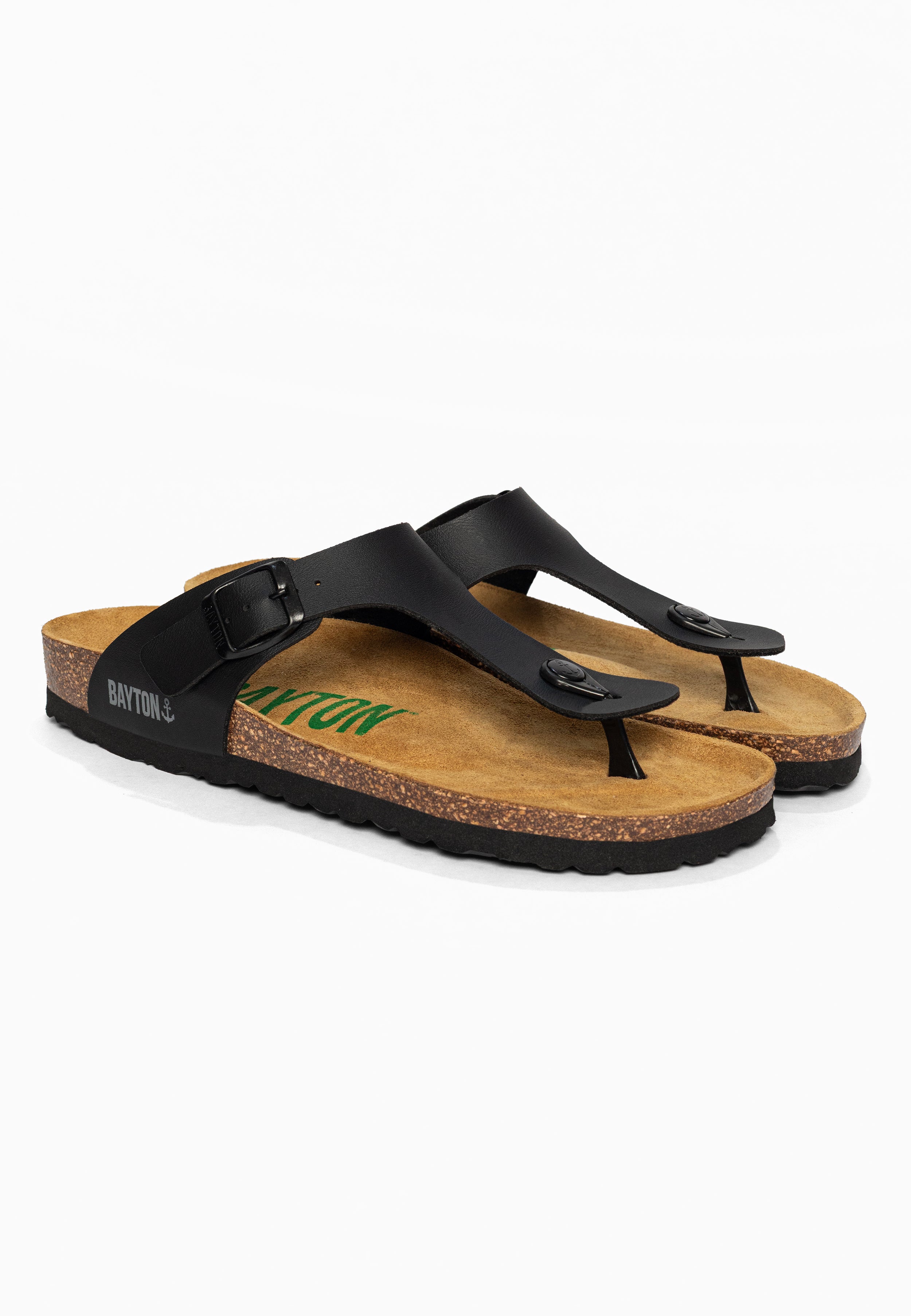 Sandales à Entre-doigts Mercure Noir Bayton pour Homme