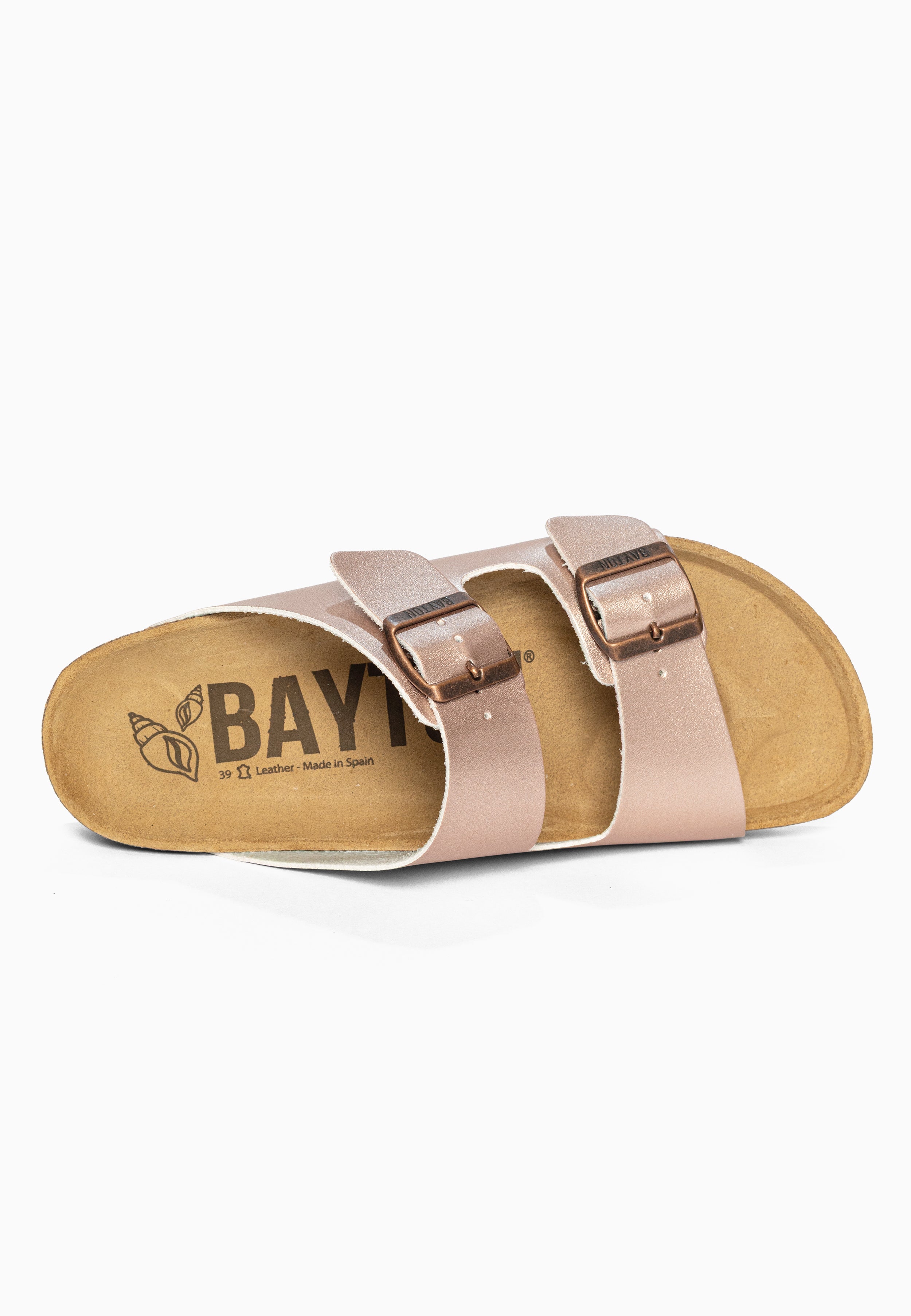 Sandales 2 Brides Atlas Rose gold Bayton pour Femme