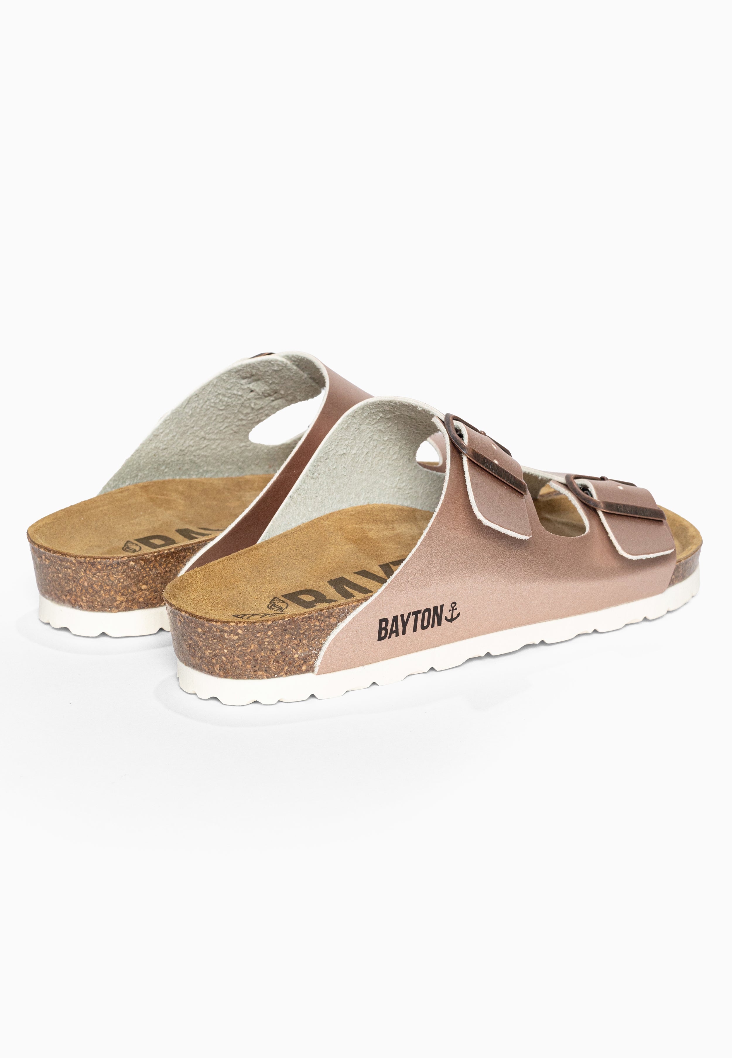 Sandales 2 Brides Atlas Rose gold Bayton pour Femme