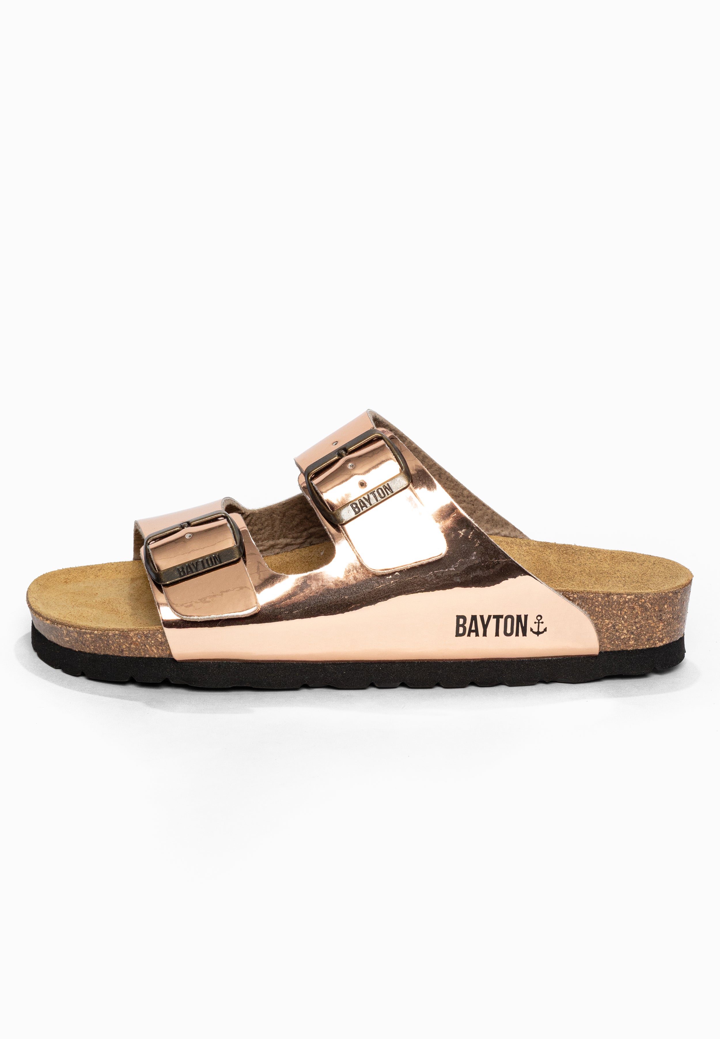 Sandales 2 Brides Atlas Rose gold Bayton pour Femme