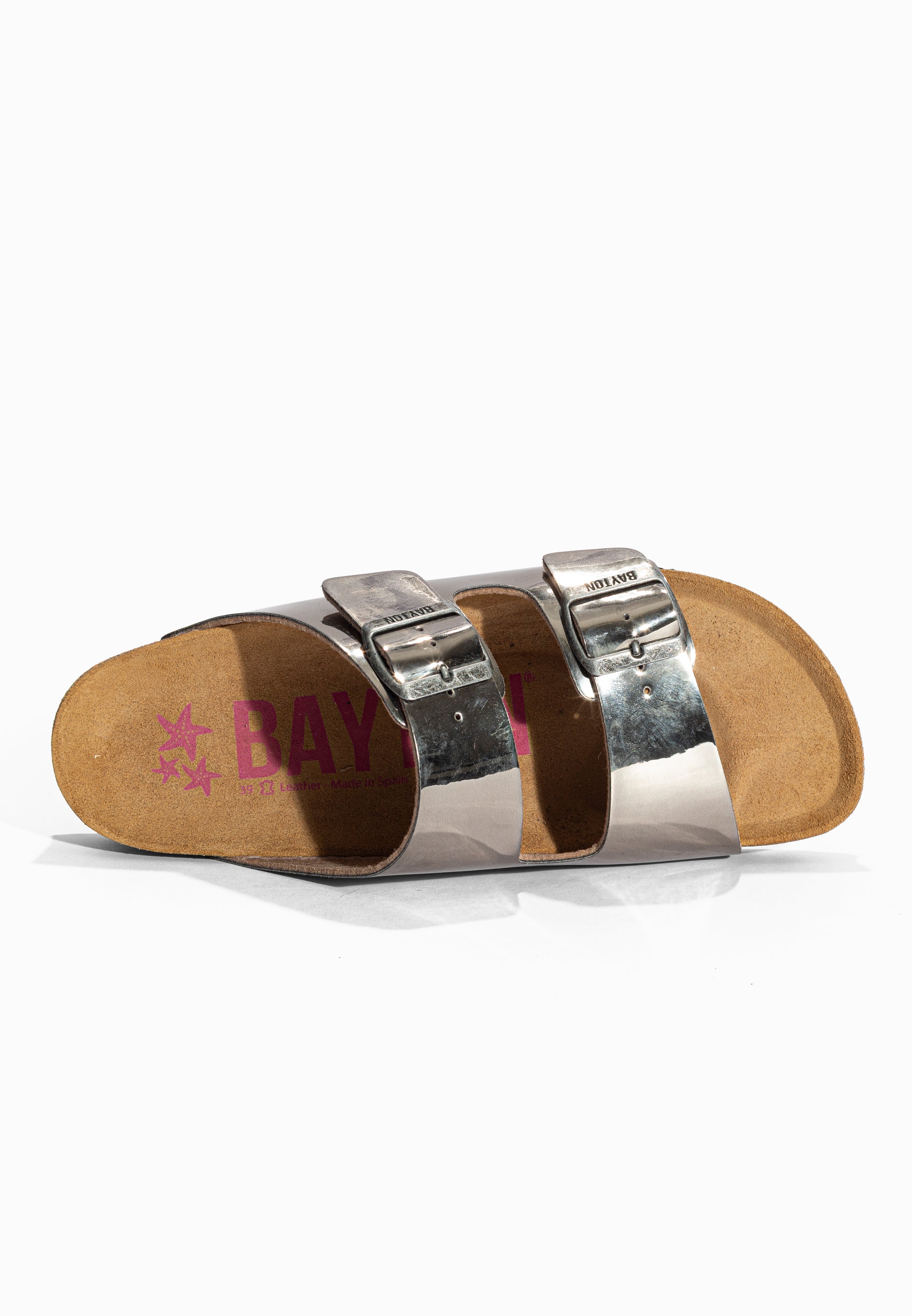 Sandales 2 Brides Atlas Argent Bayton pour Femme