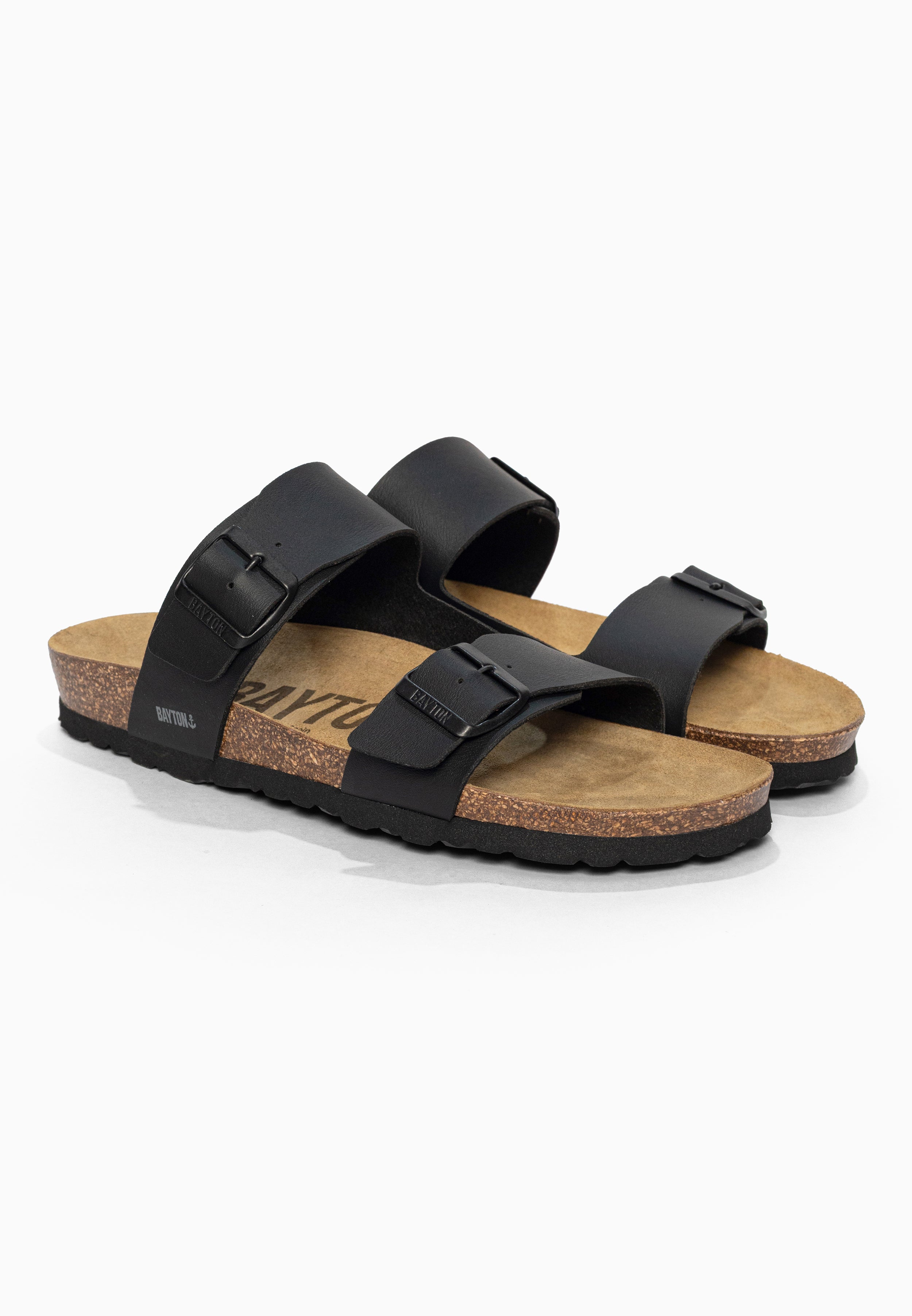 Sandales 2 Brides Ilithyie Noir Bayton pour Homme