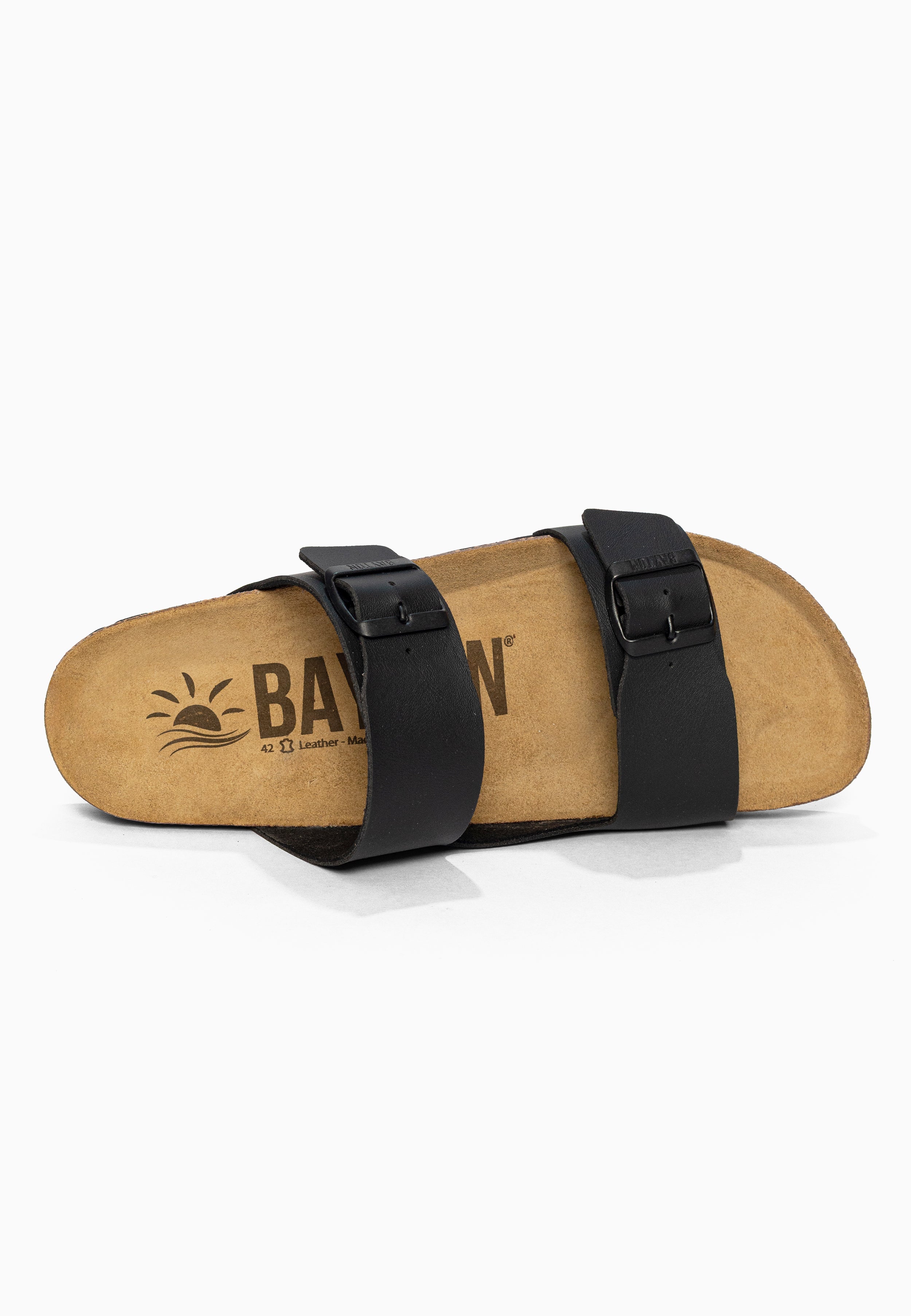Sandales 2 Brides Ilithyie Noir Bayton pour Homme