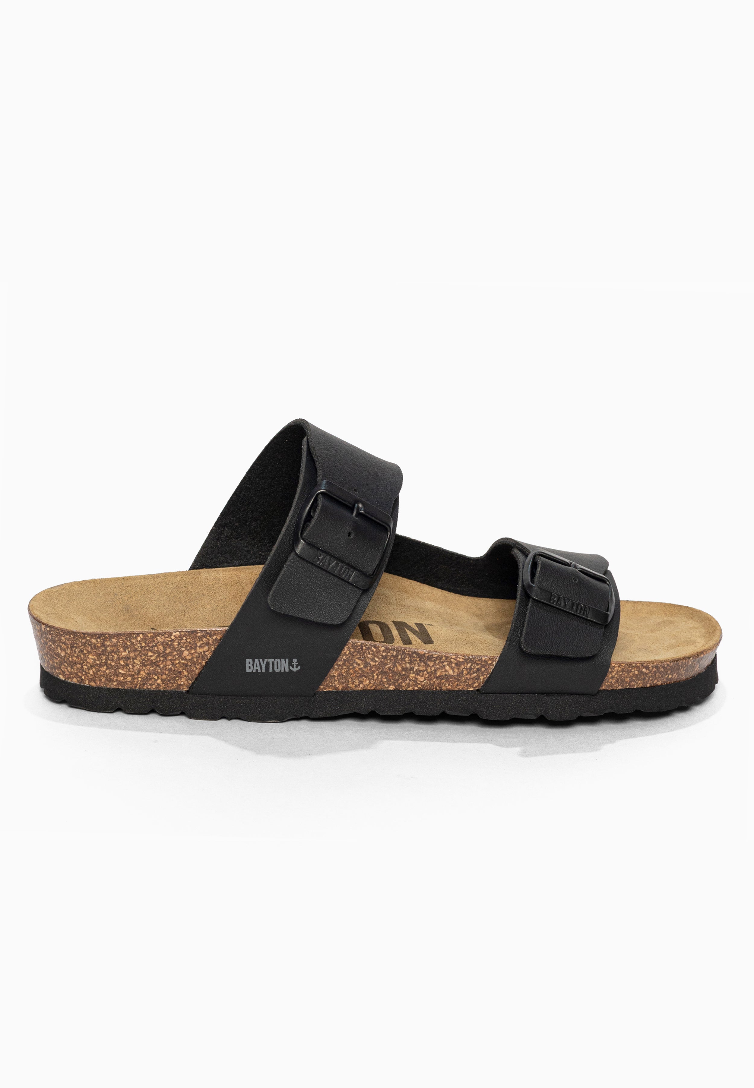 Sandales 2 Brides Ilithyie Noir Bayton pour Homme