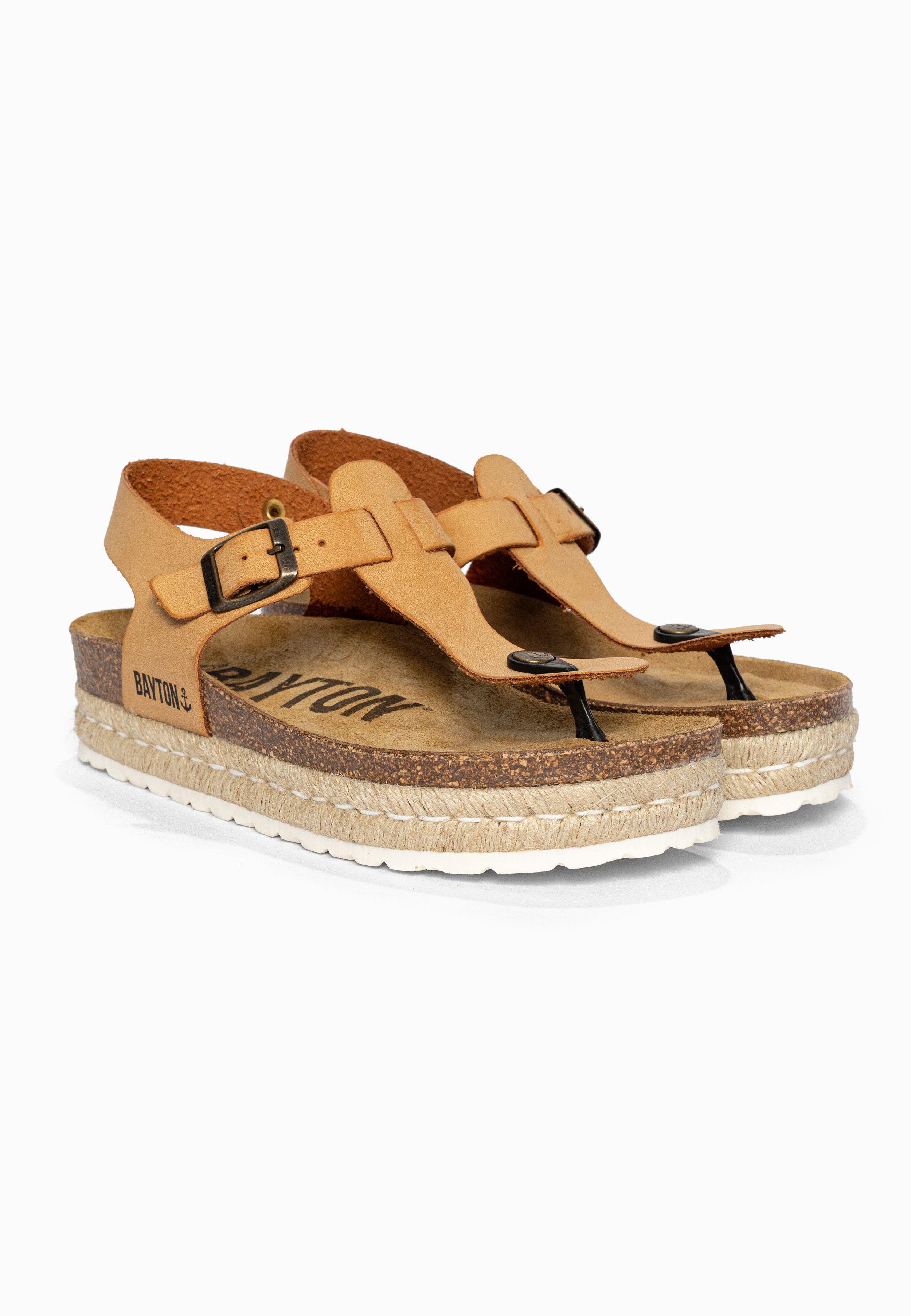 Sandales à Plateforme Celiane Camel Bayton pour Femme