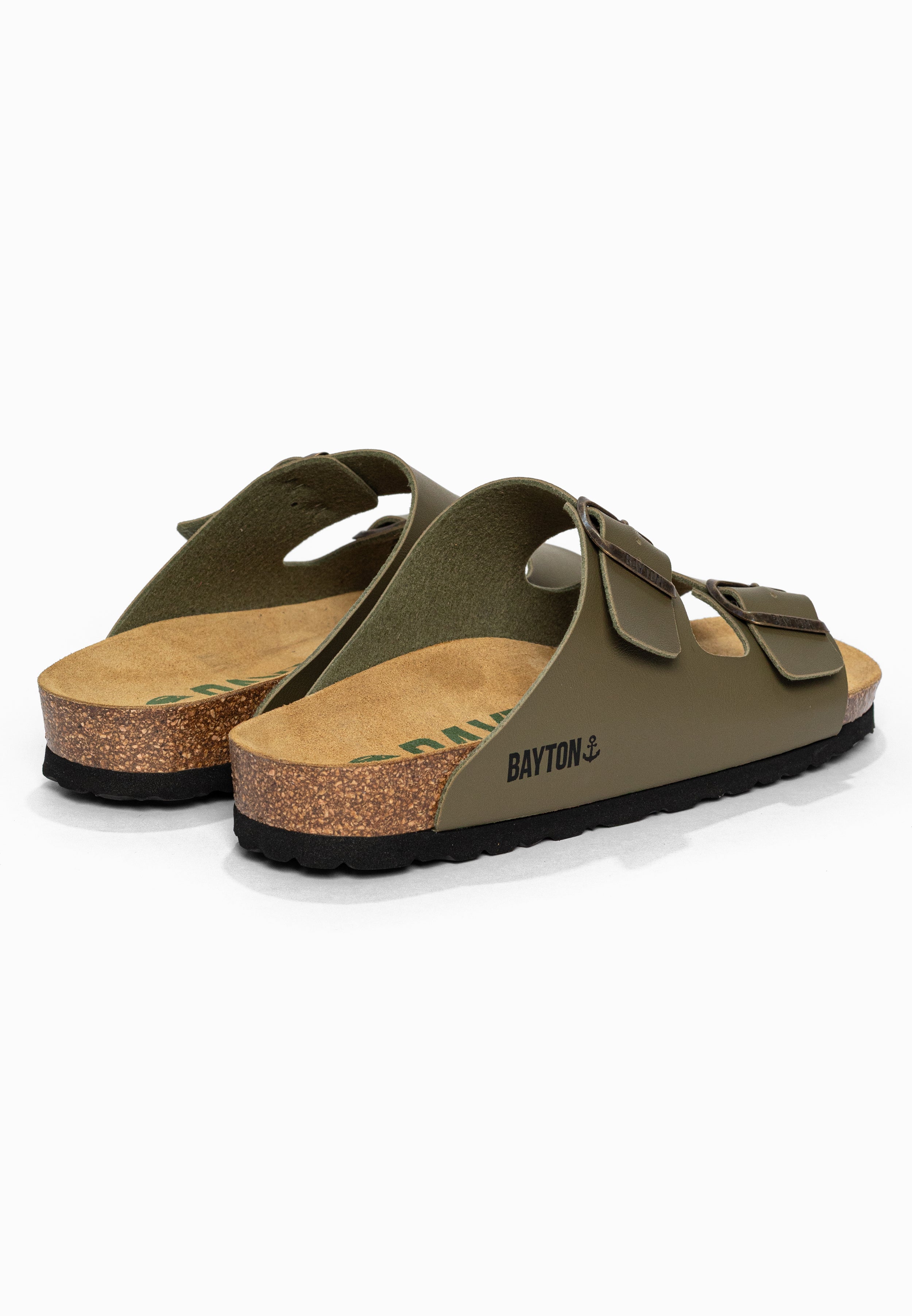 Sandales 2 Brides Atlas Kaki Bayton pour Homme
