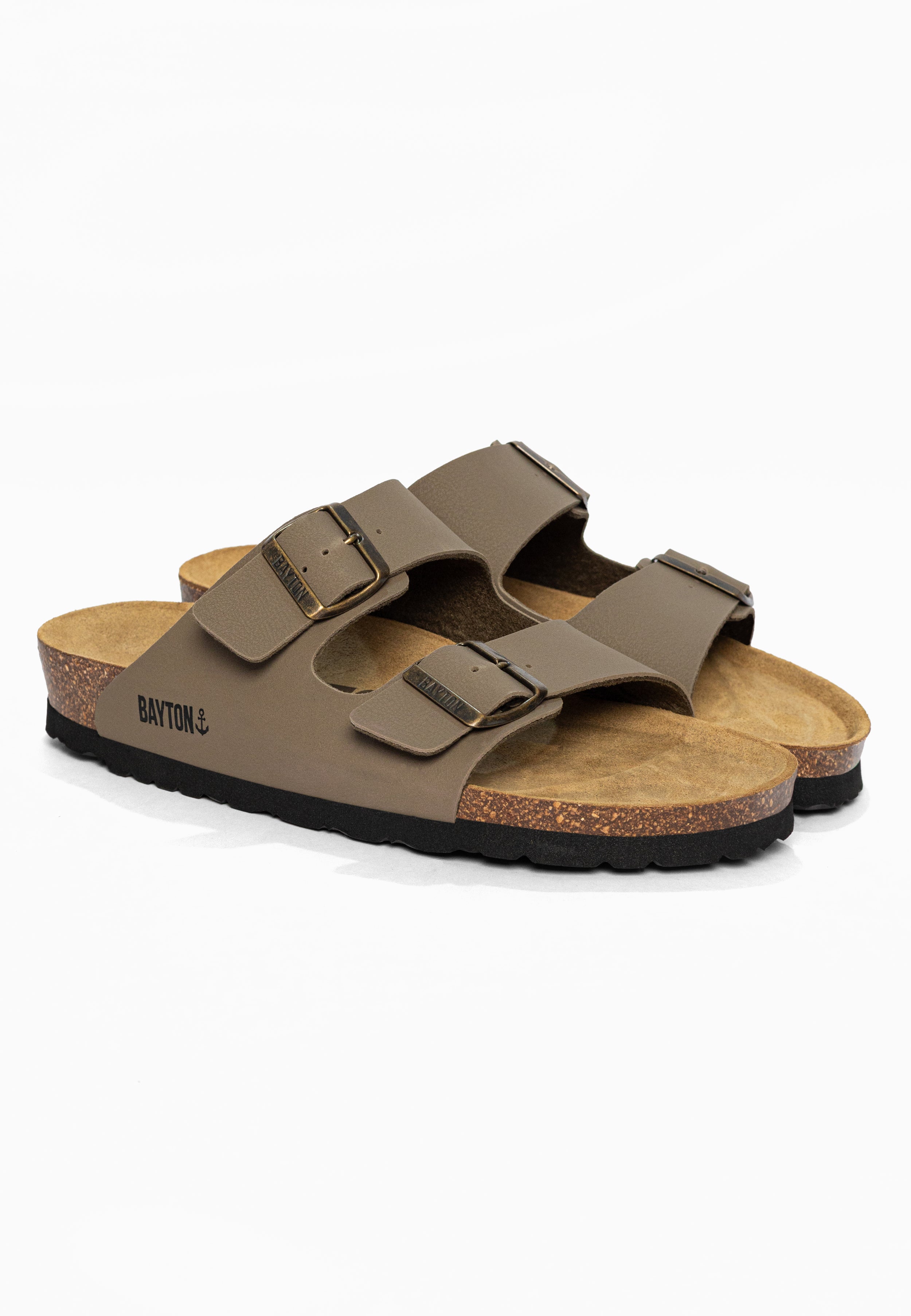 Sandales 2 Brides Atlas Taupe Bayton pour Homme