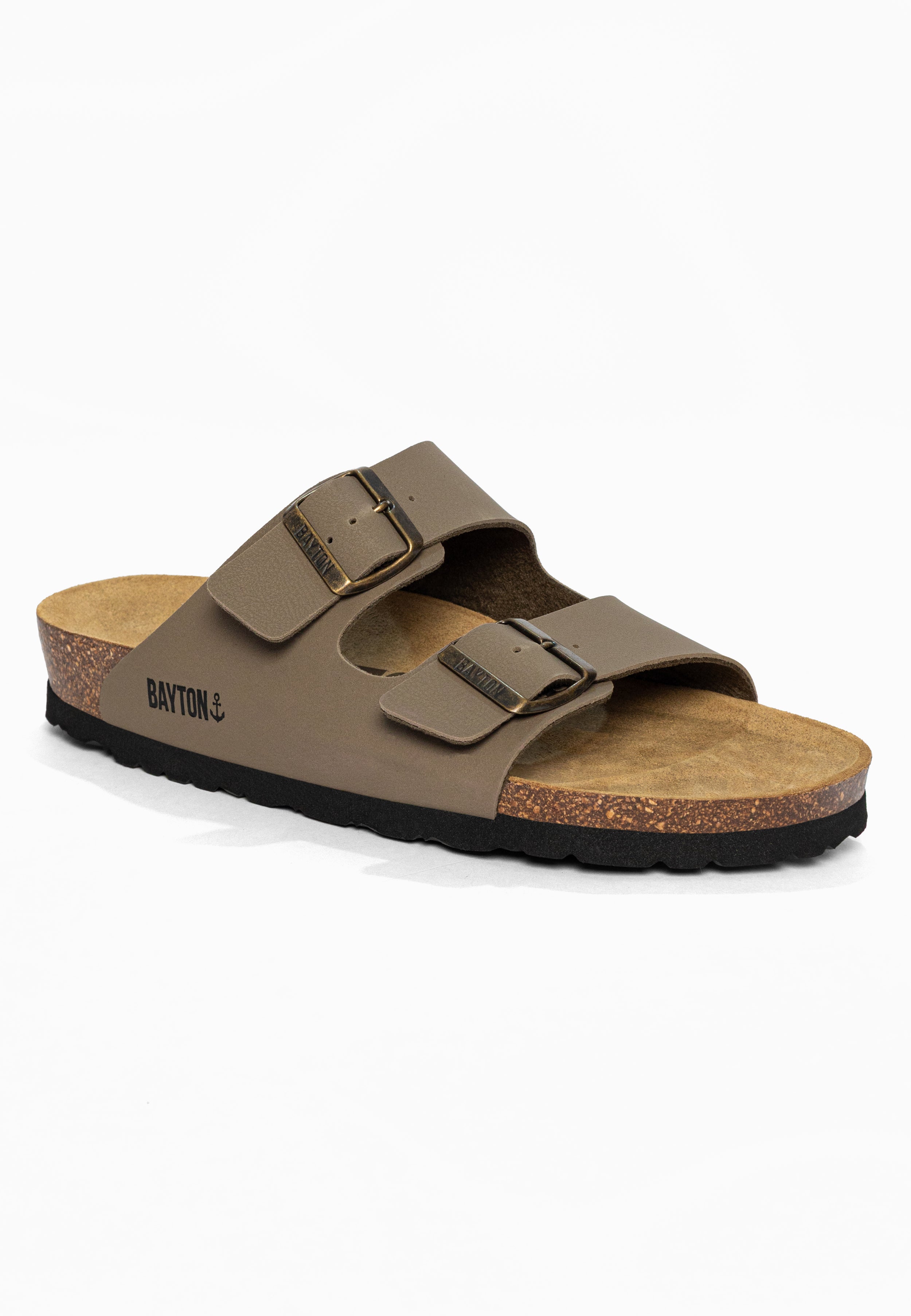 Sandales 2 Brides Atlas Taupe Bayton pour Homme