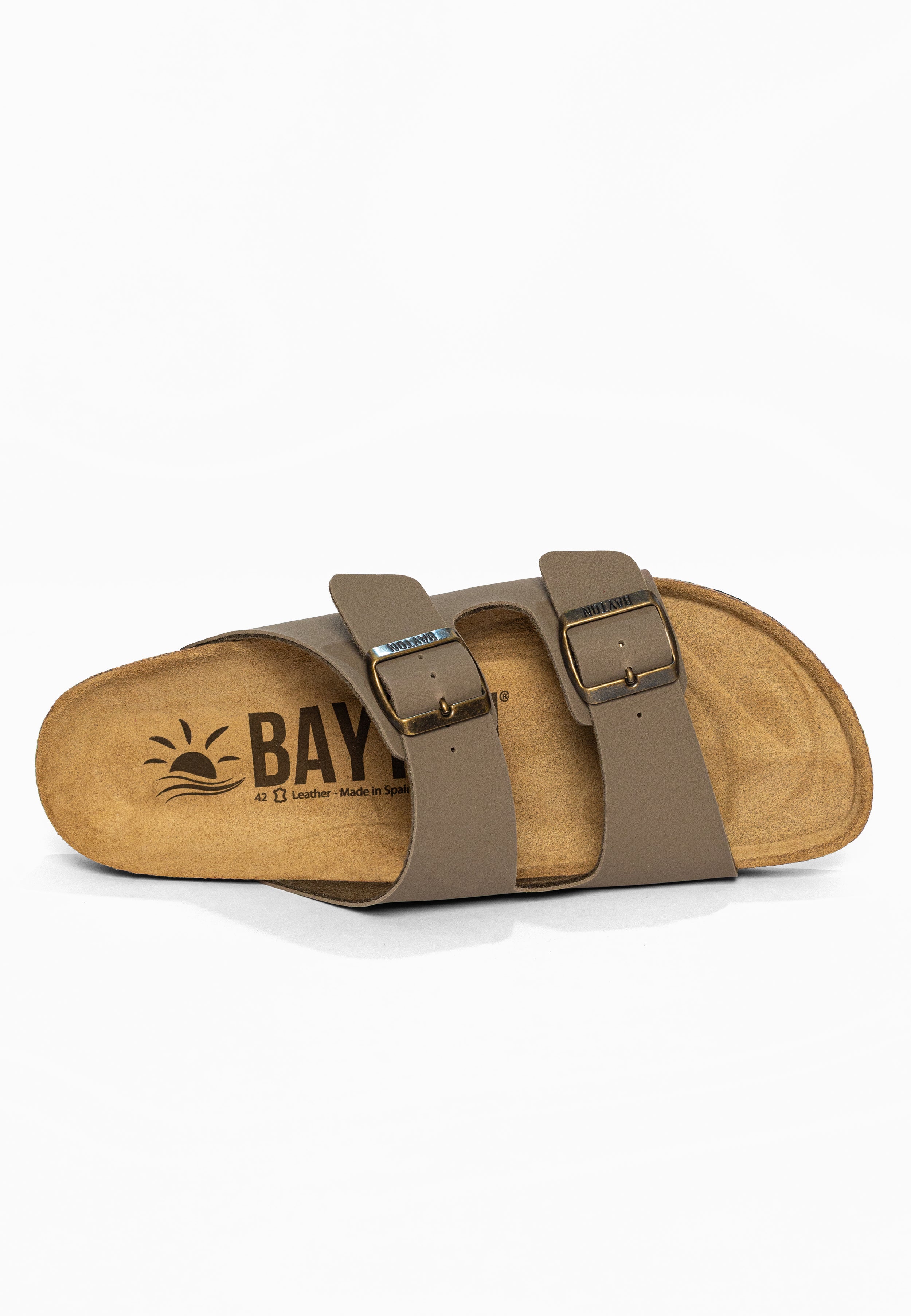 Sandales 2 Brides Atlas Taupe Bayton pour Homme
