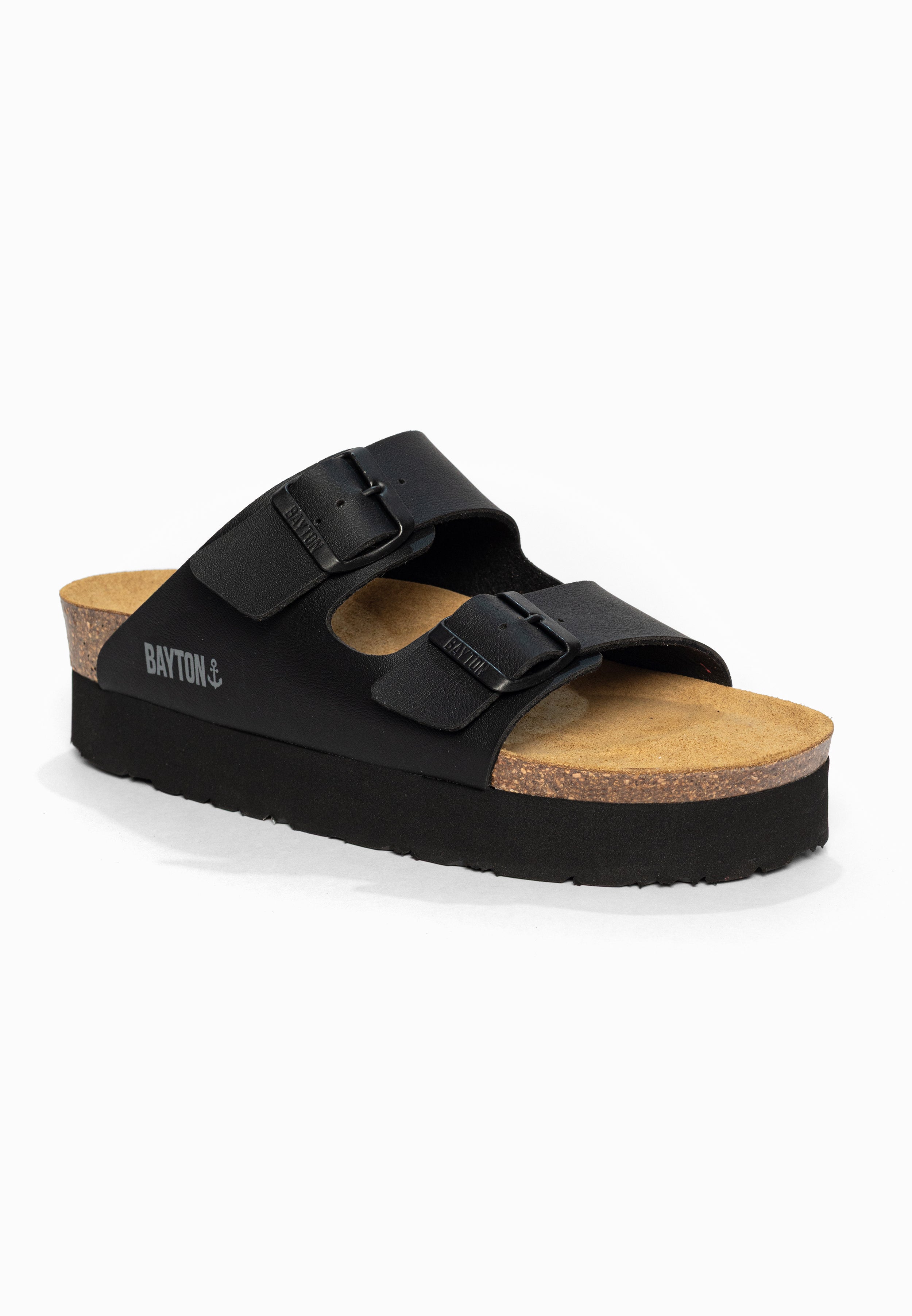 Sandales à Plateforme Japet Noir Bayton pour Femme