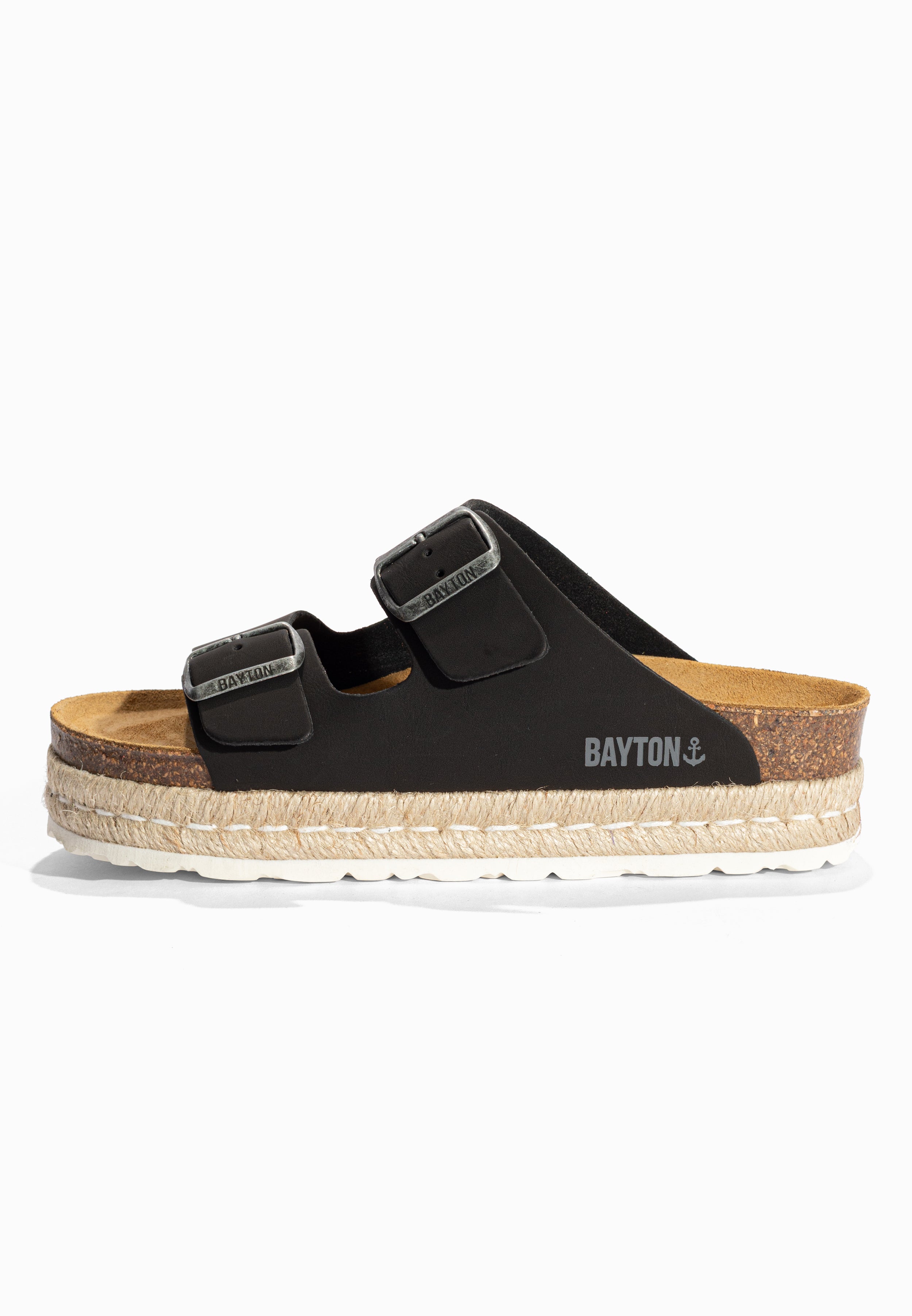 Sandales à Plateforme Alcee Noir Bayton pour Femme