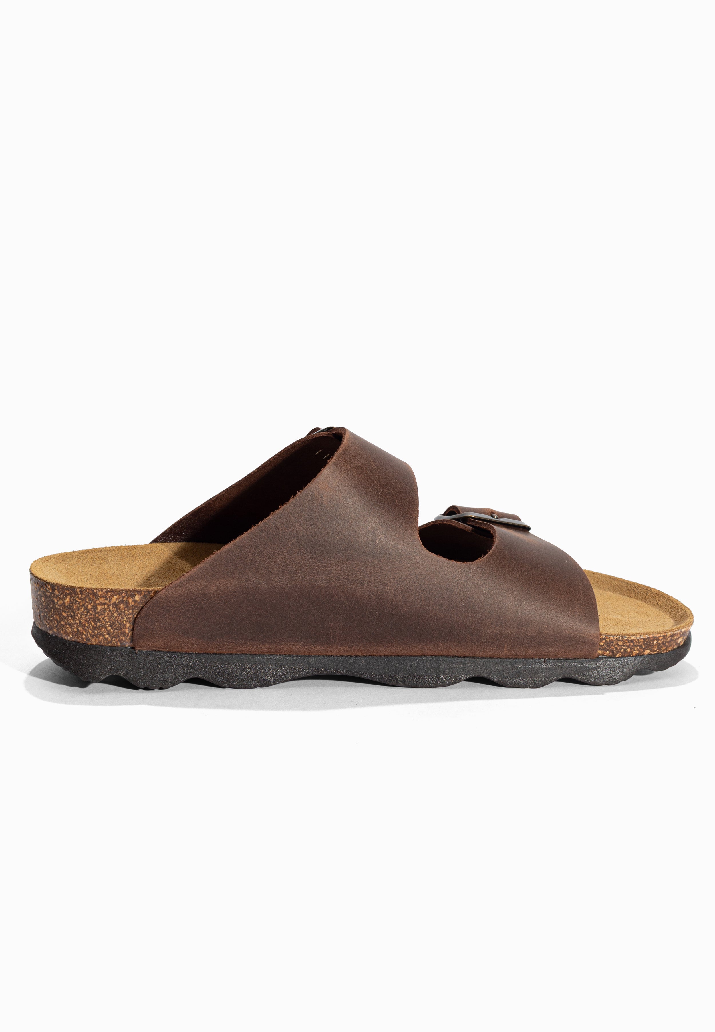 Sandales 2 Brides Atlas Marron en Cuir Bayton pour Homme
