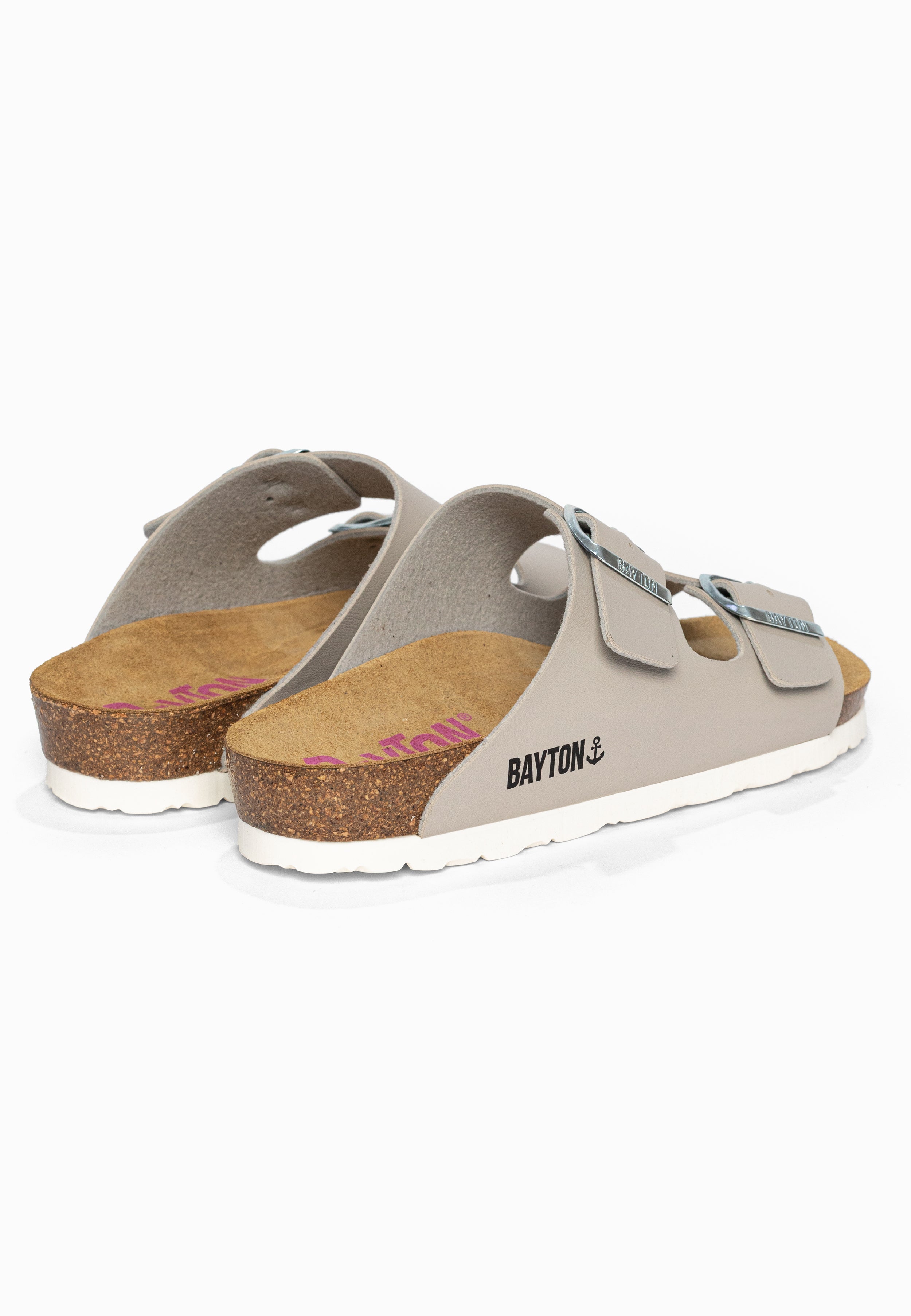 Sandales 2 Brides Atlas Gris Bayton pour Femme