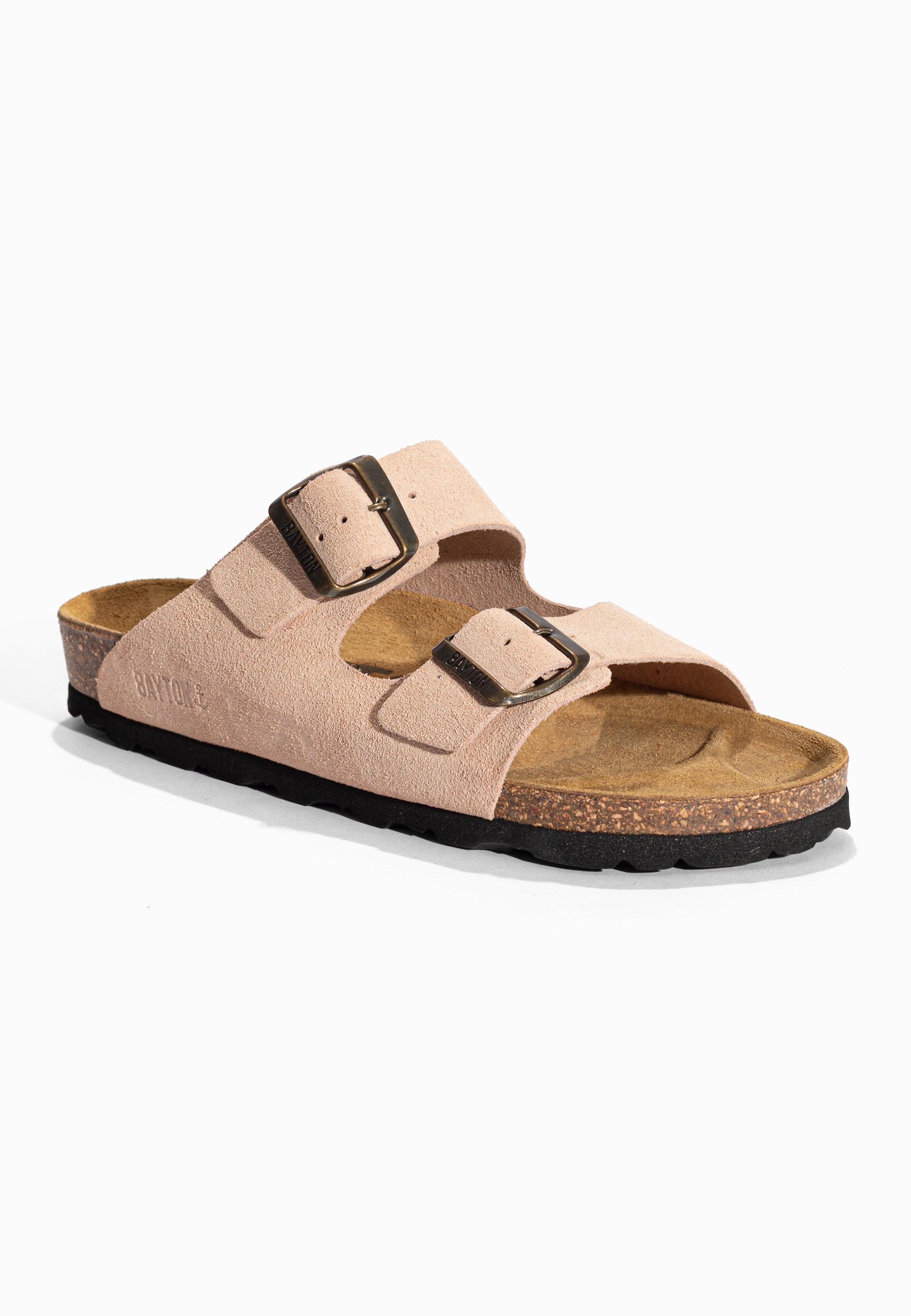 Sandales 2 Brides Atlas Pêche en Cuir Suédé Bayton pour Femme