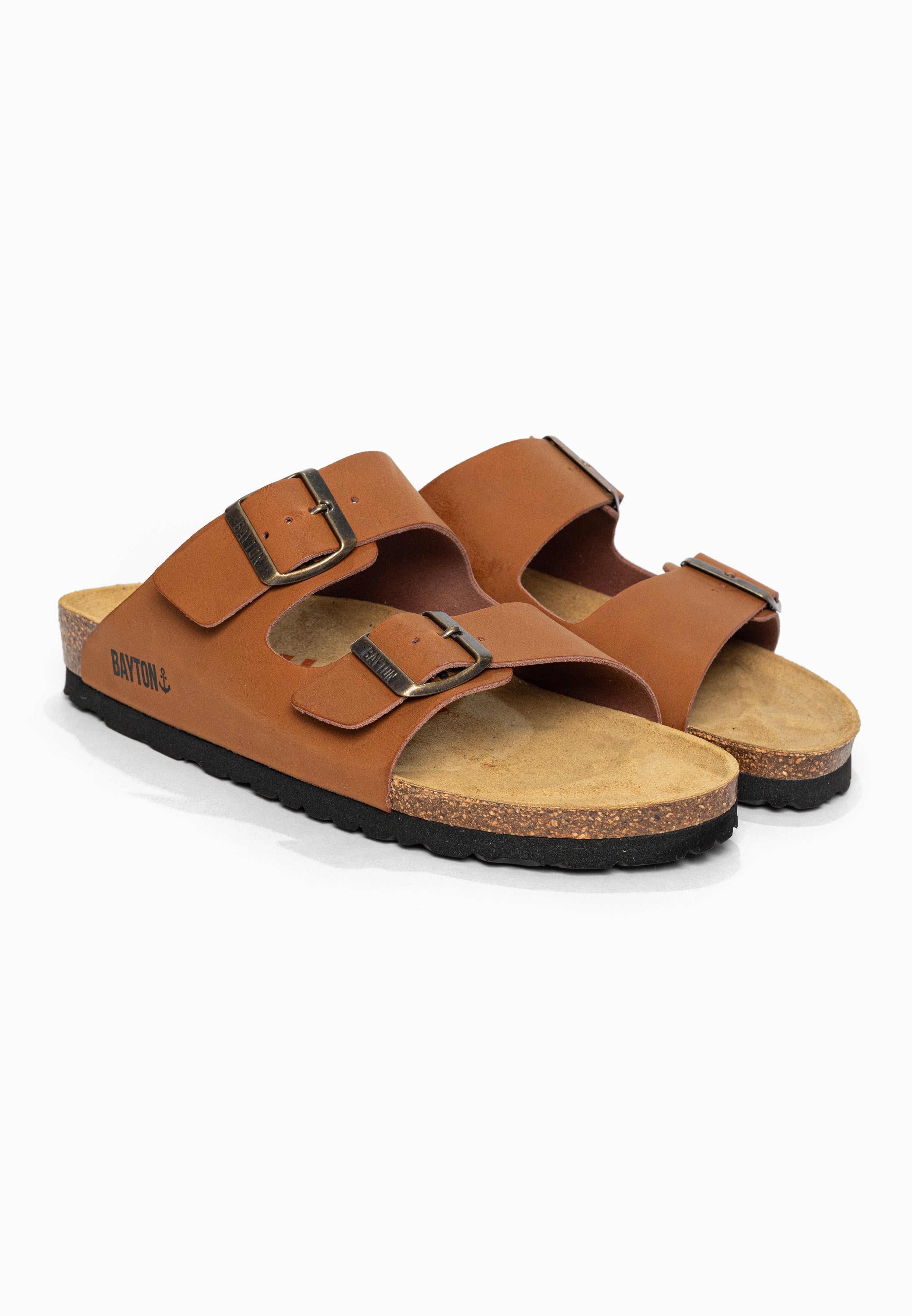 Sandales 2 Brides Atlas Camel Bayton pour Femme