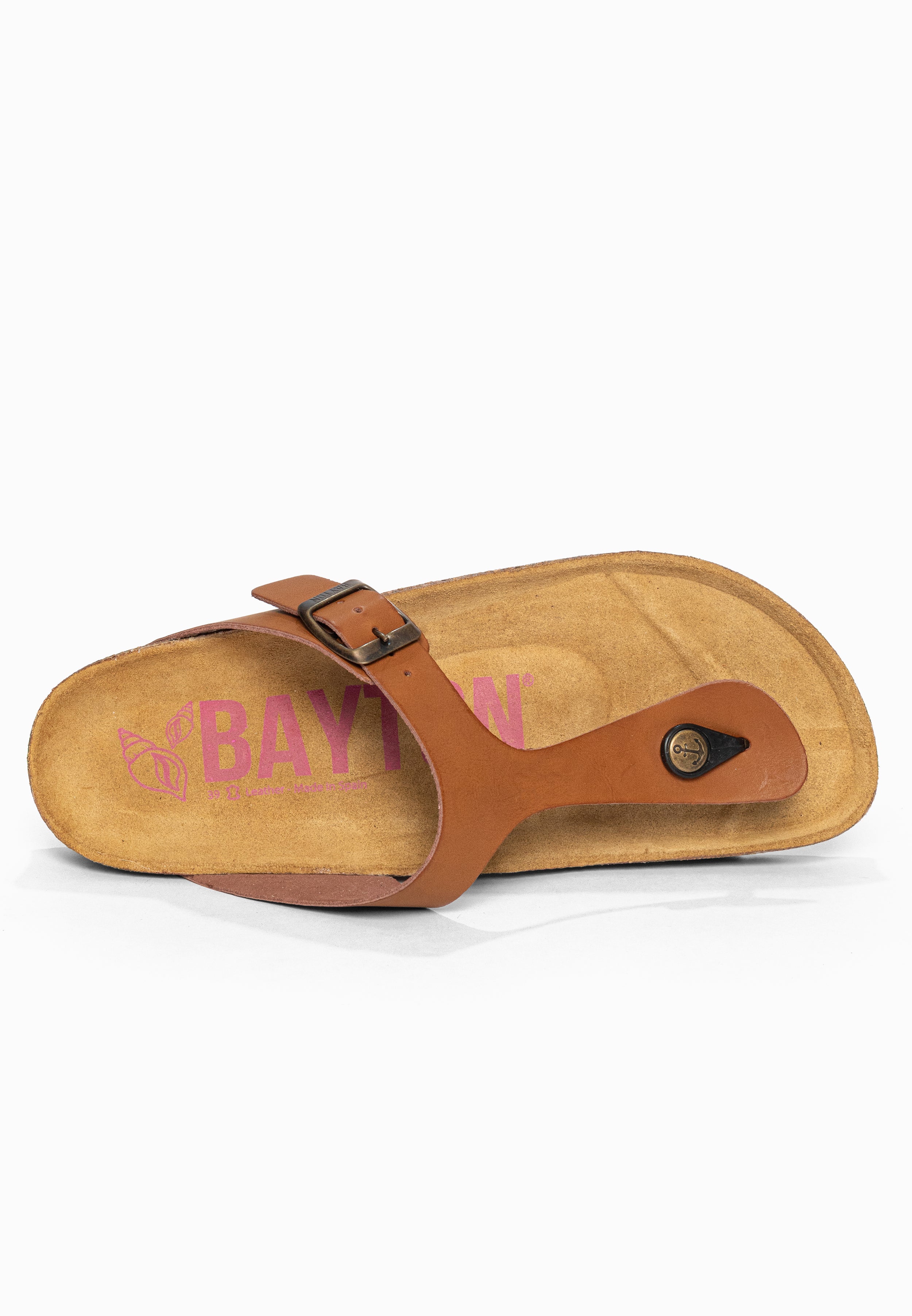 Sandales à Entre-doigts Mercure Camel Bayton pour Femme