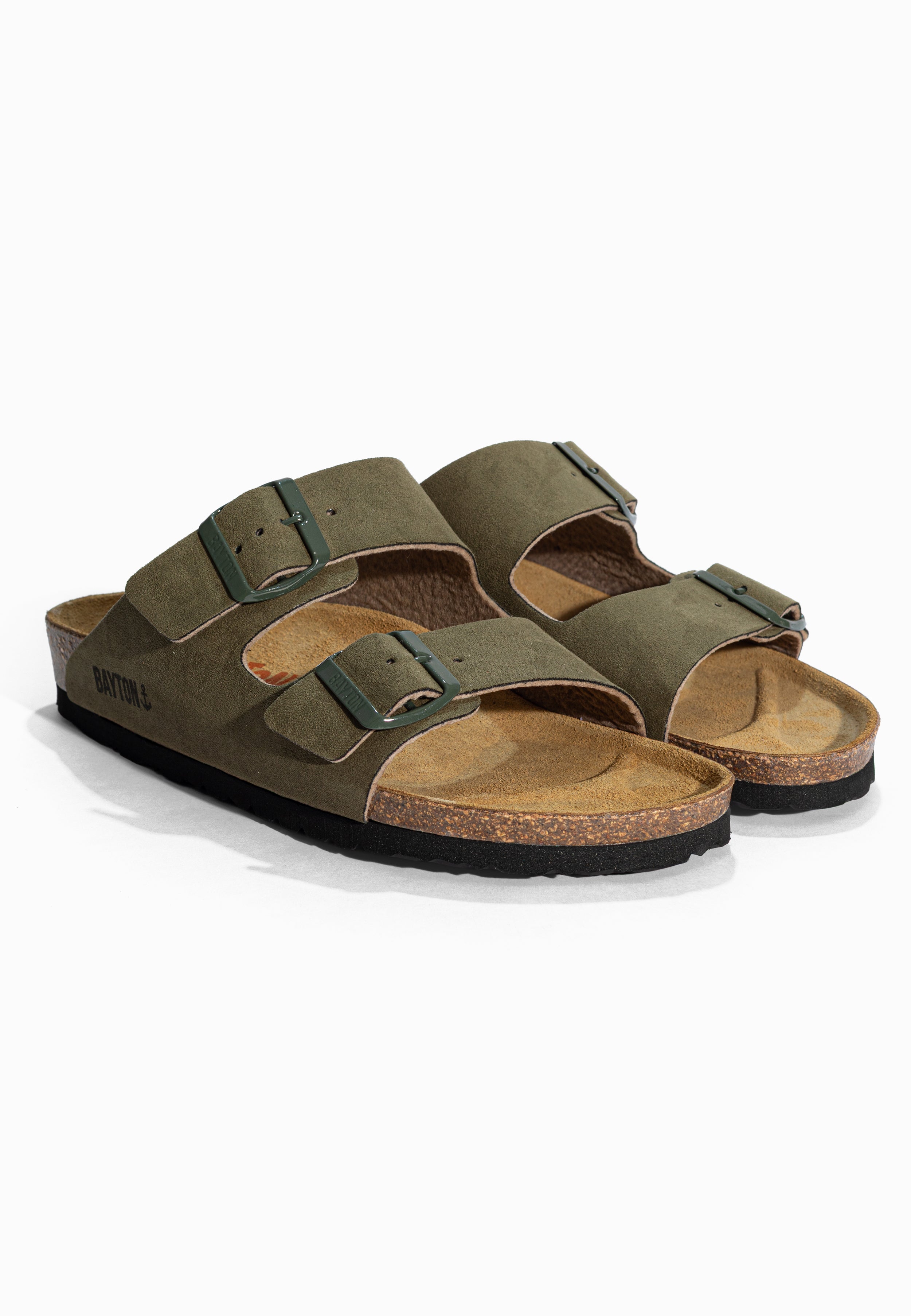 Sandales 2 Brides Atlas Kaki Bayton pour Femme