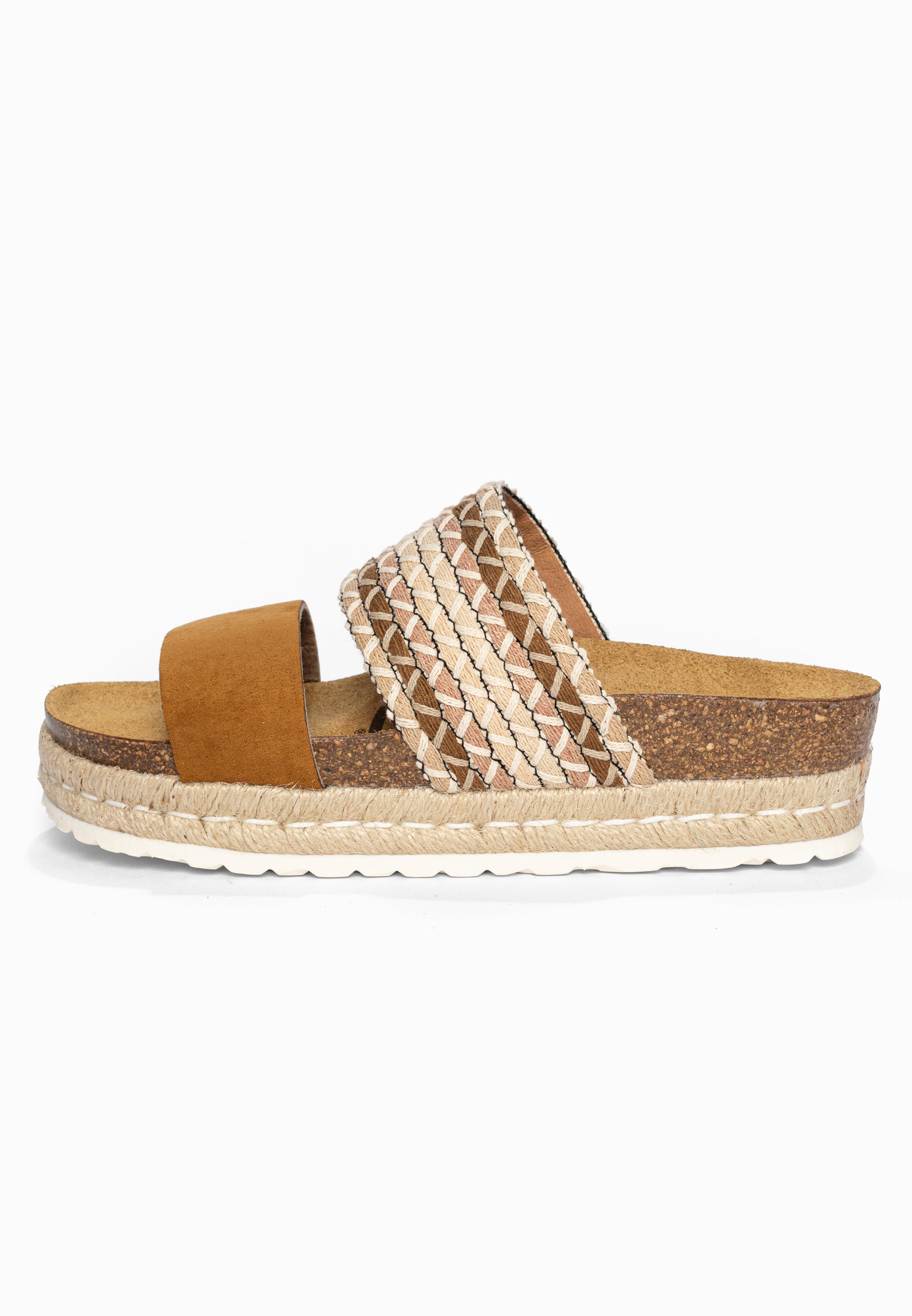 Sandales à Plateforme Cadix Camel Bayton pour Femme