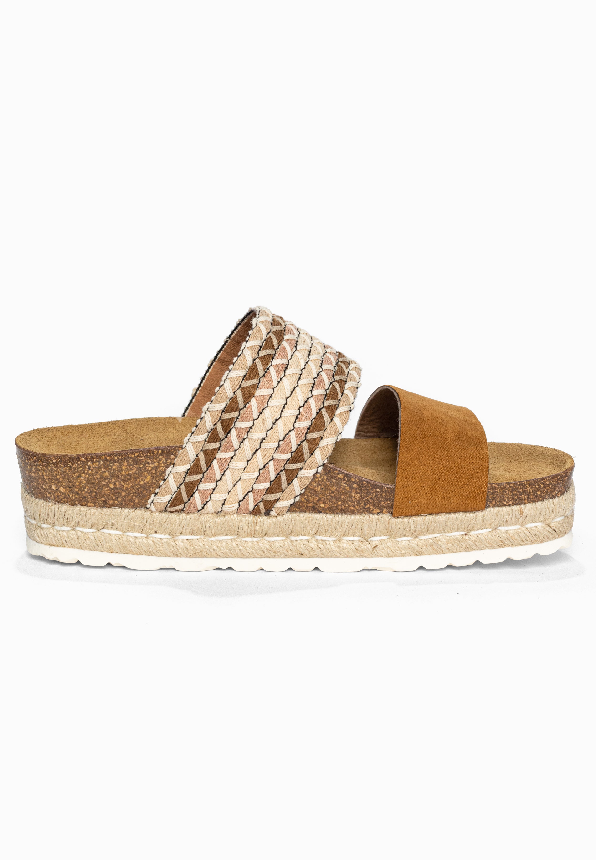 Sandales à Plateforme Cadix Camel Bayton pour Femme