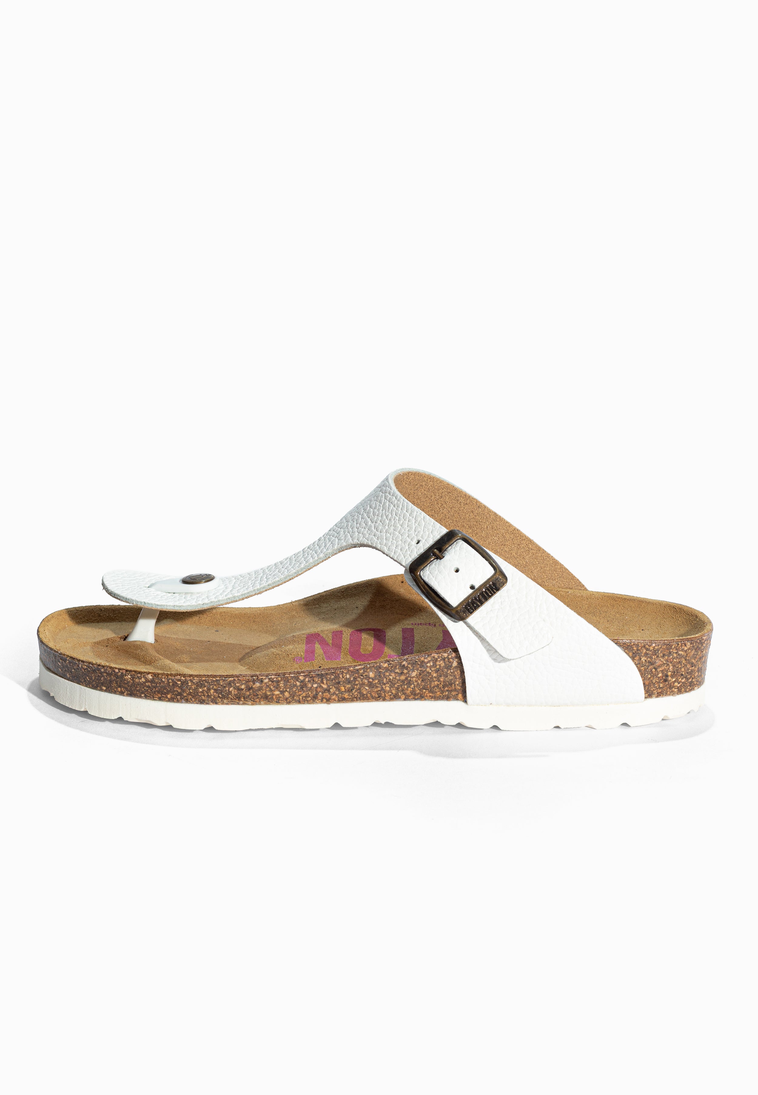 Sandales à Entre-doigts Mercure Blanc en Cuir Bayton pour Femme