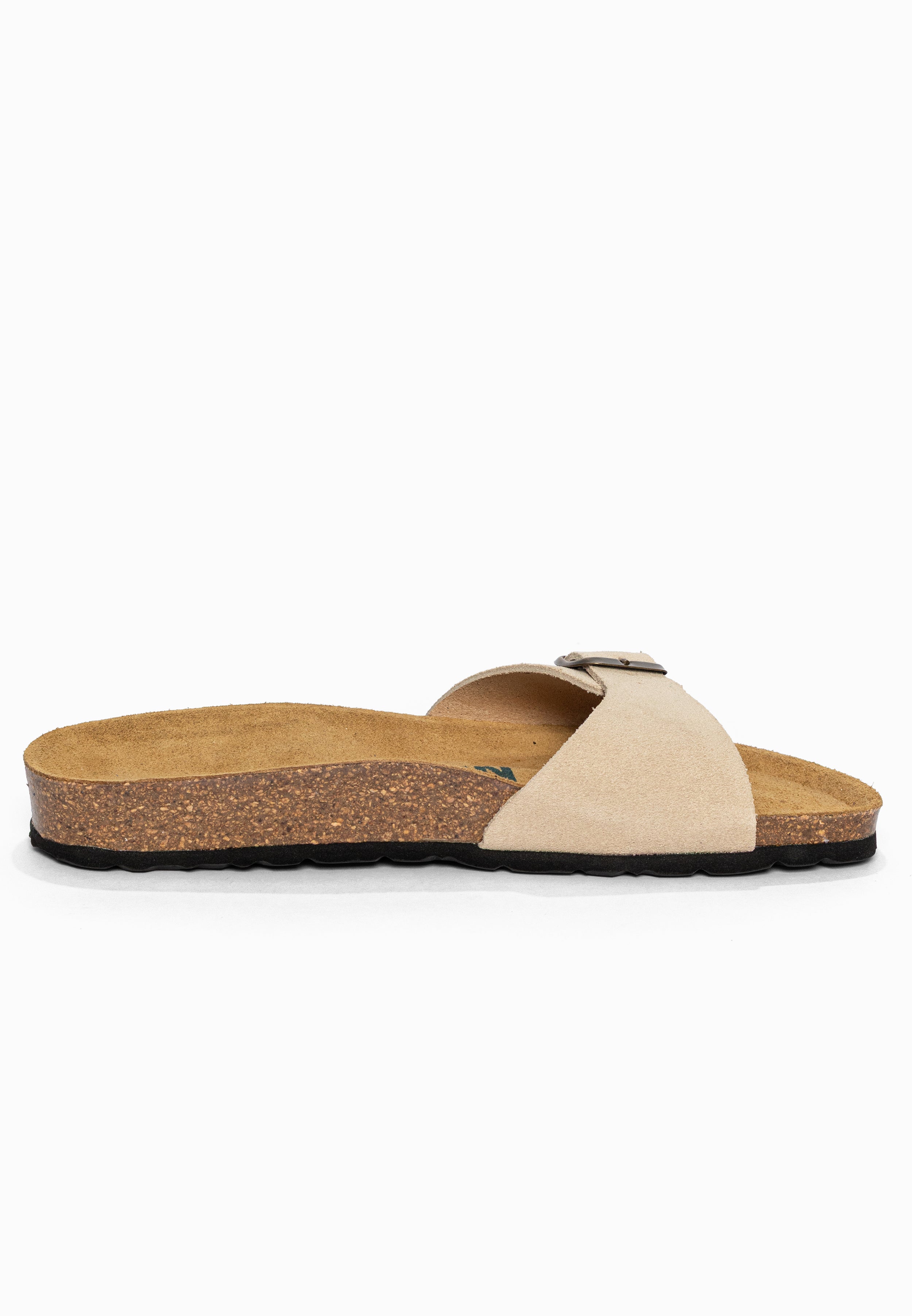 Sandales 1 Bride Zephyr Beige en Cuir Suédé Bayton pour Femme