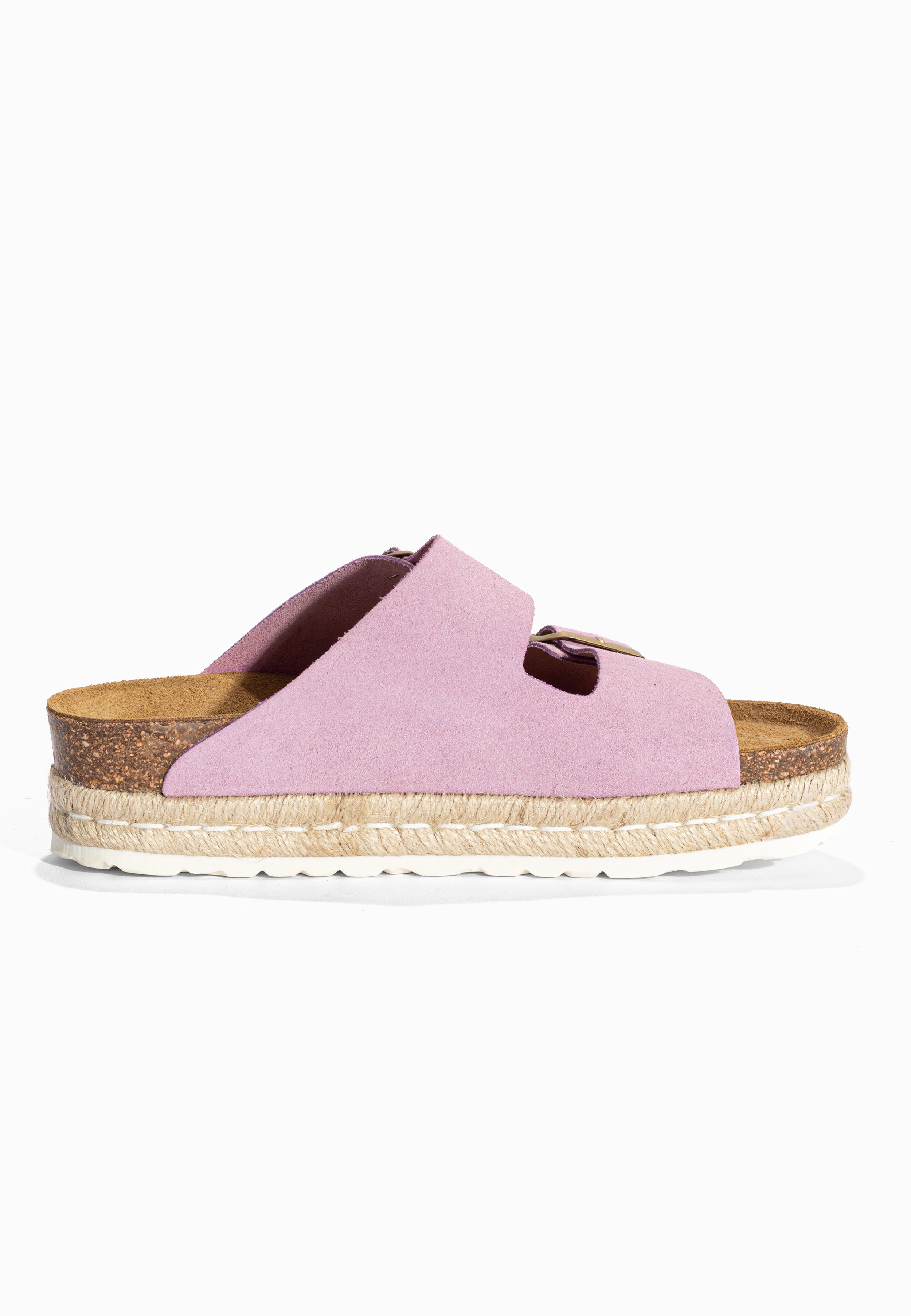 Sandales à Plateforme Alcee Lila en Cuir Suédé Bayton pour Femme