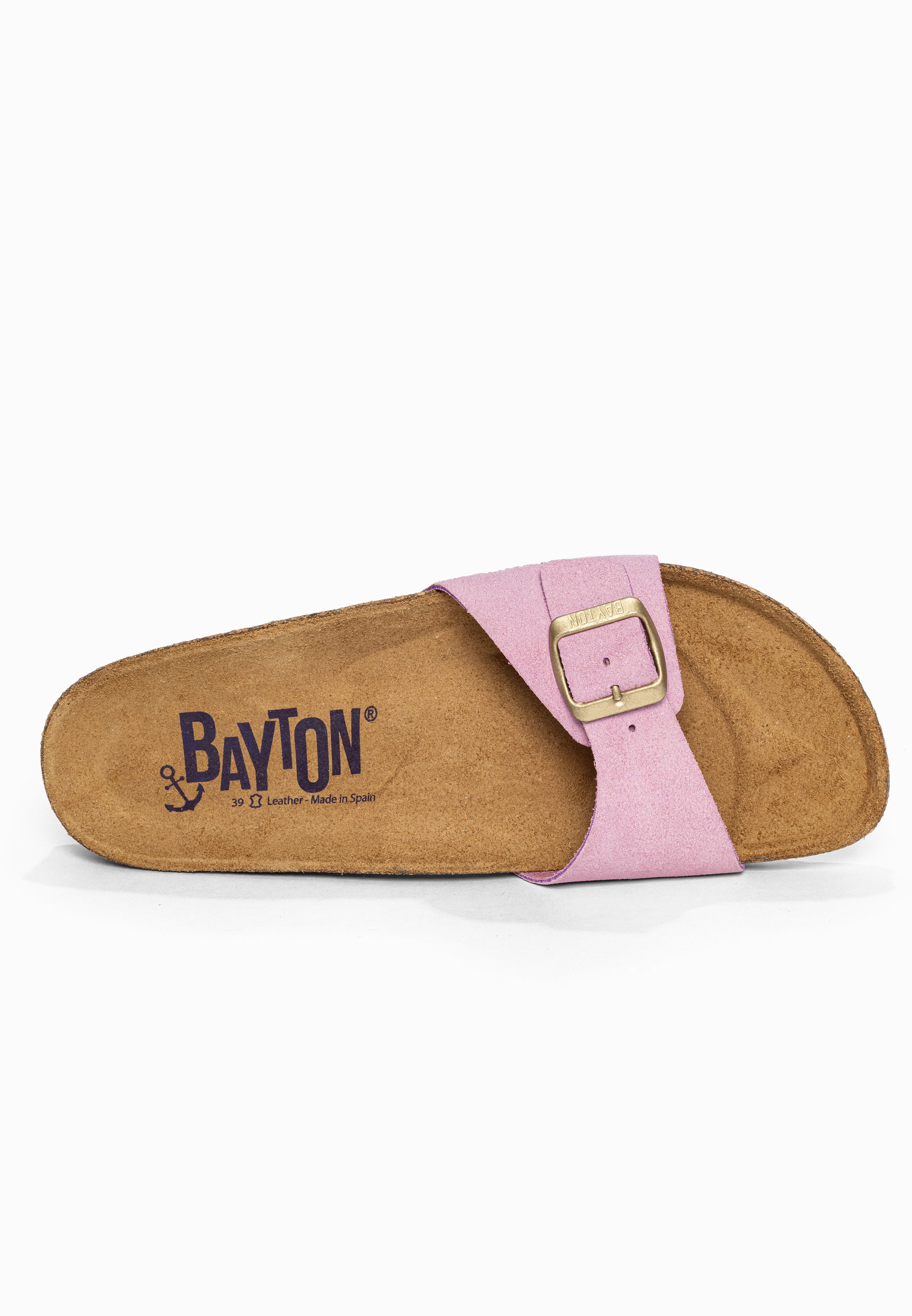 Sandales 1 Bride Zephyr Lila en Cuir Suédé Bayton pour Femme