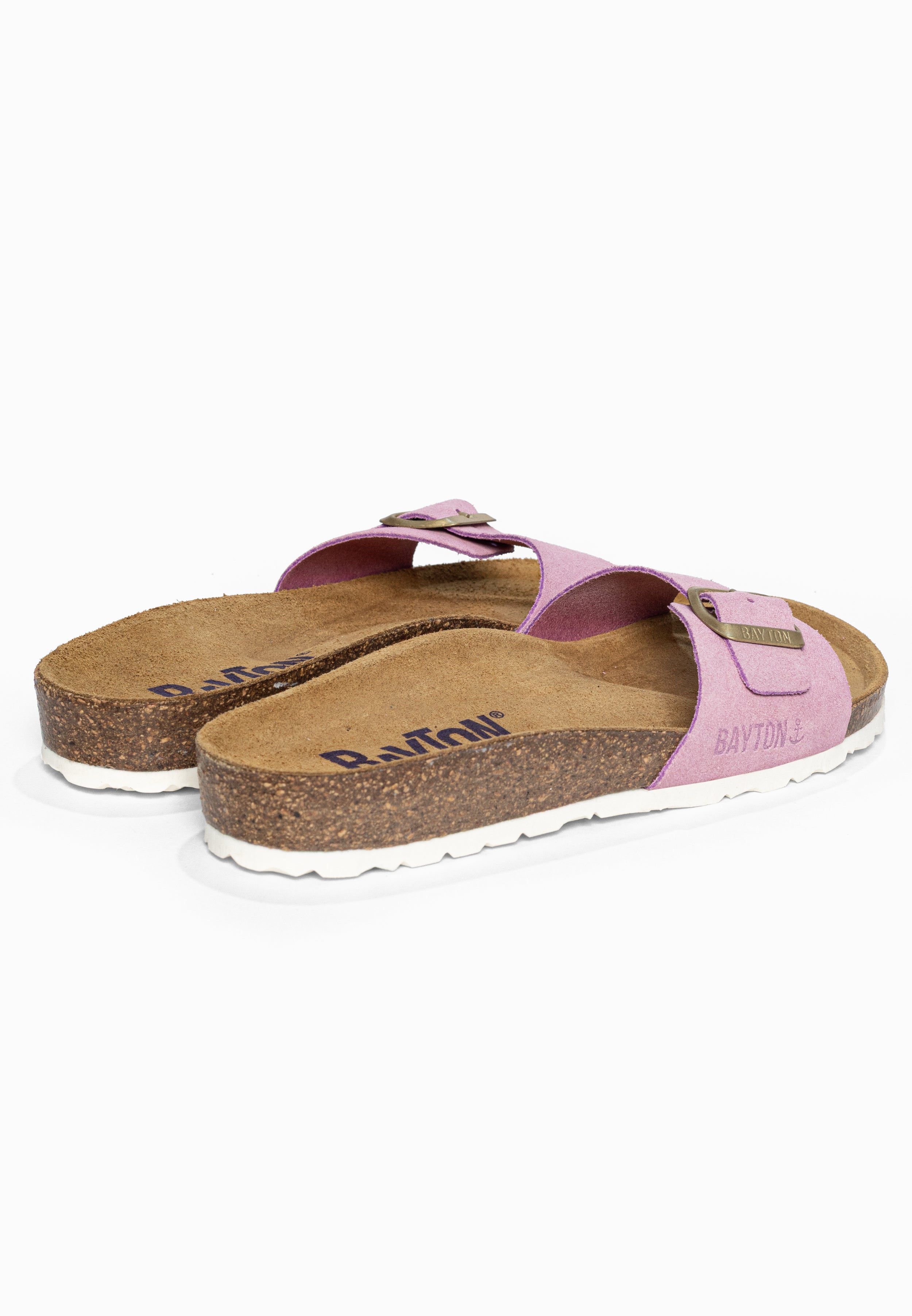 Sandales 1 Bride Zephyr Lila en Cuir Suédé Bayton pour Femme