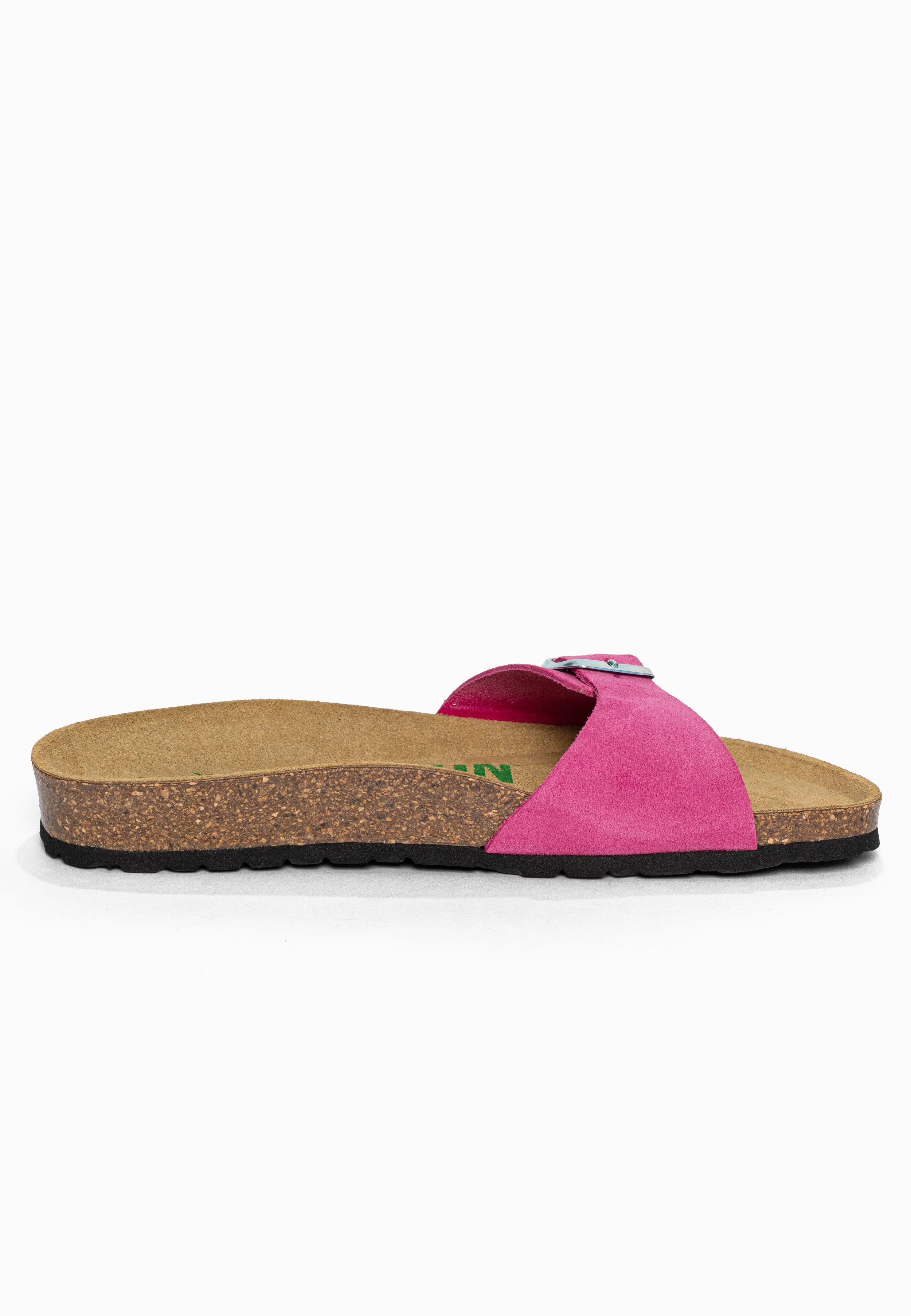 Sandales 1 Bride Zephyr Rose en Cuir Suédé Bayton pour Femme
