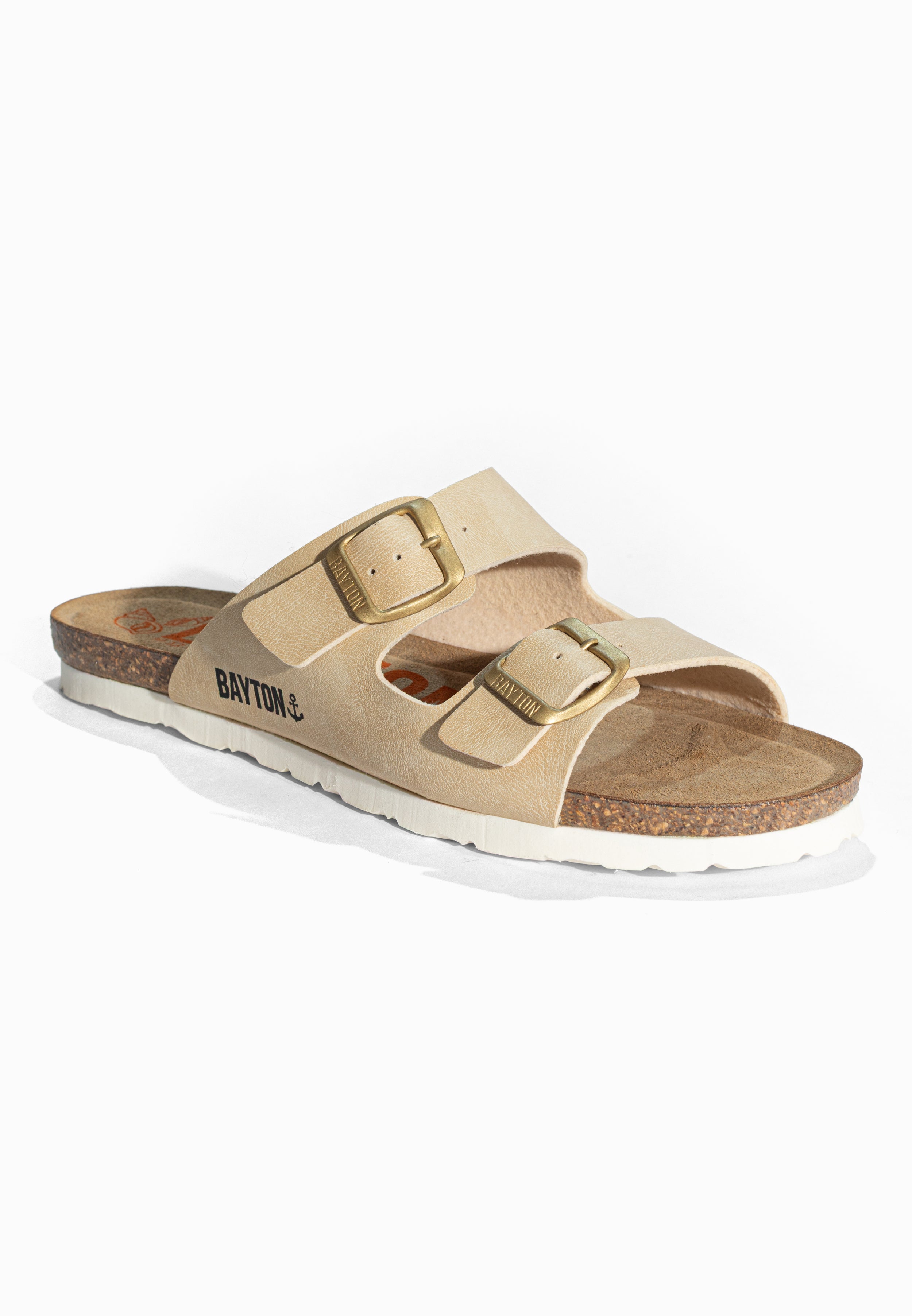 Sandales 2 Brides Astrakan Beige Bayton pour Femme