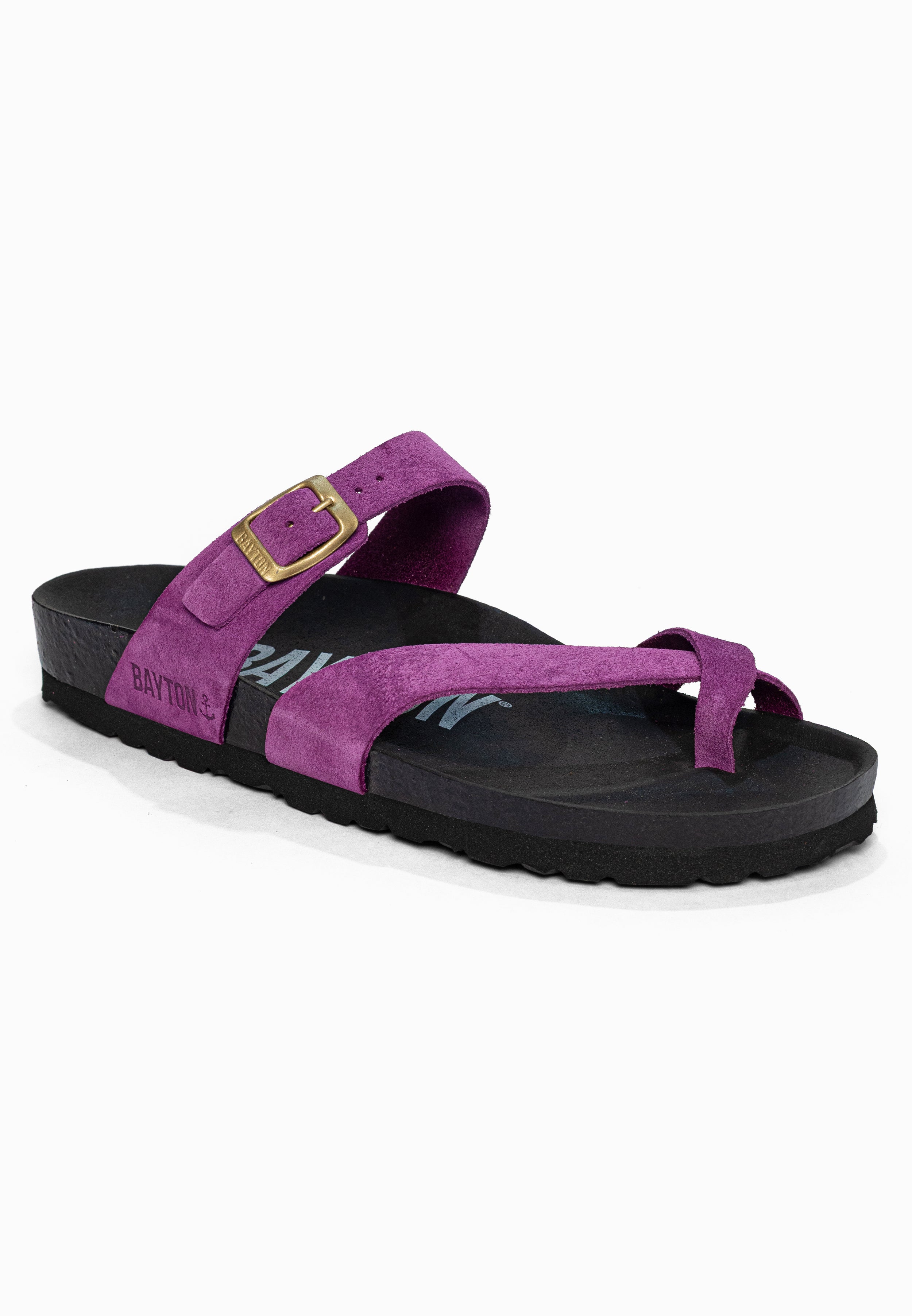 Sandales à Entre-doigts Diane Violet en Cuir Suédé Bayton pour Femme