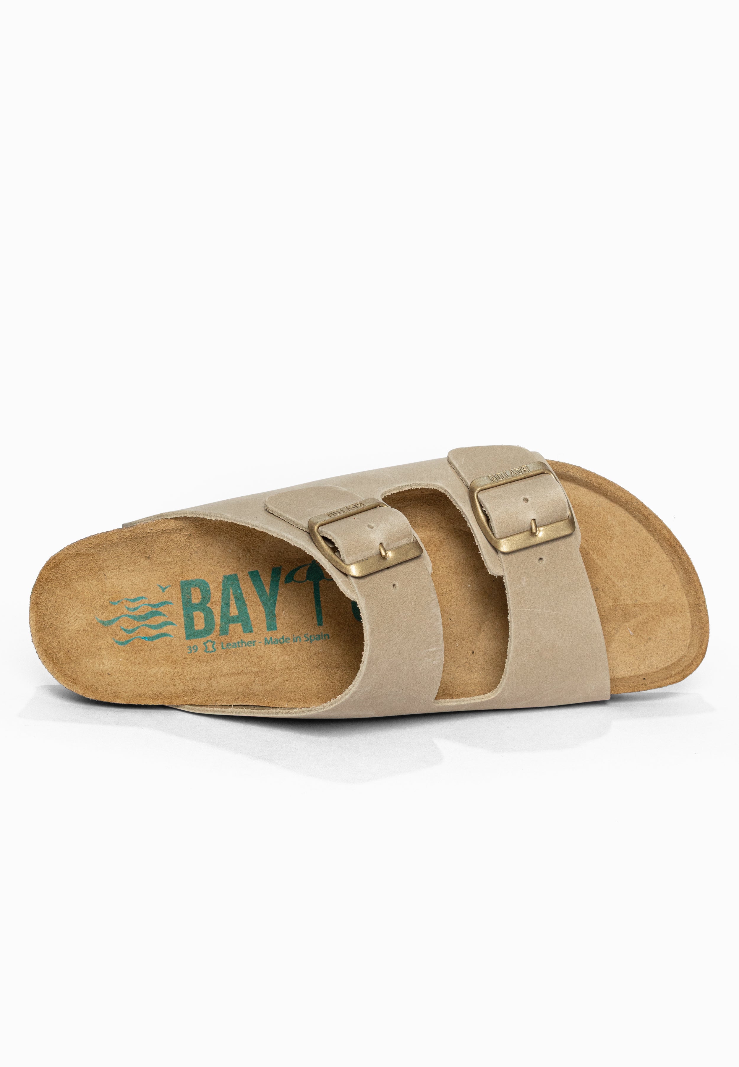 Sandales 2 Brides Atlas Beige en Cuir Bayton pour Femme