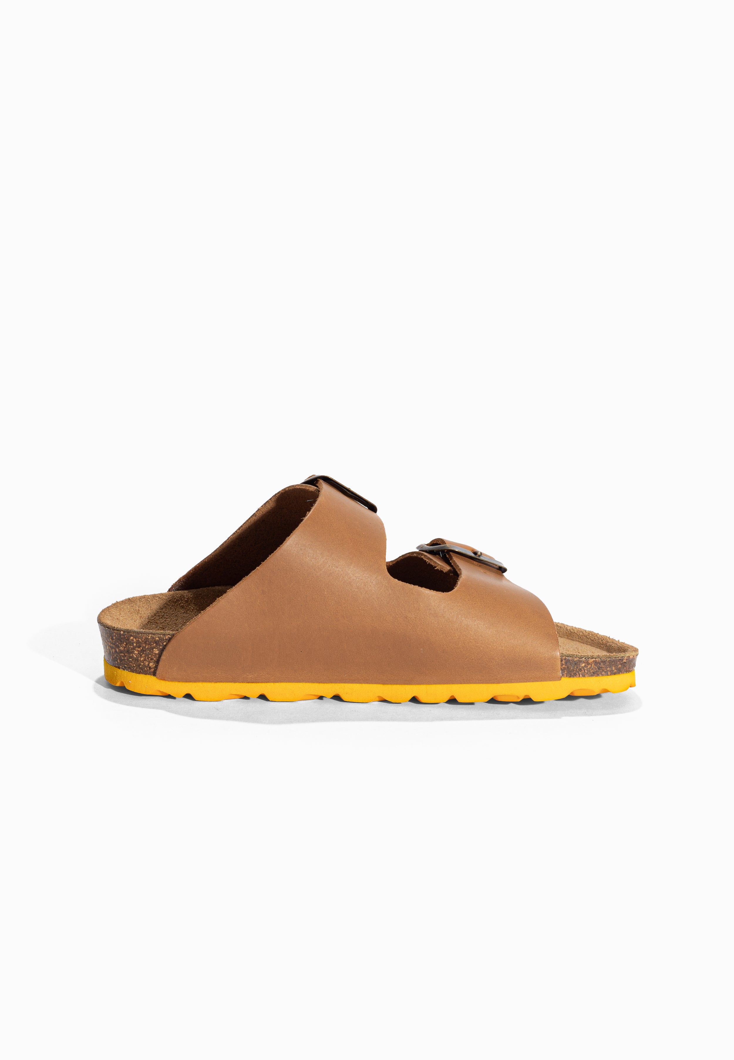Sandales 2 Brides Atlas Marron en Cuir Bayton pour Enfant