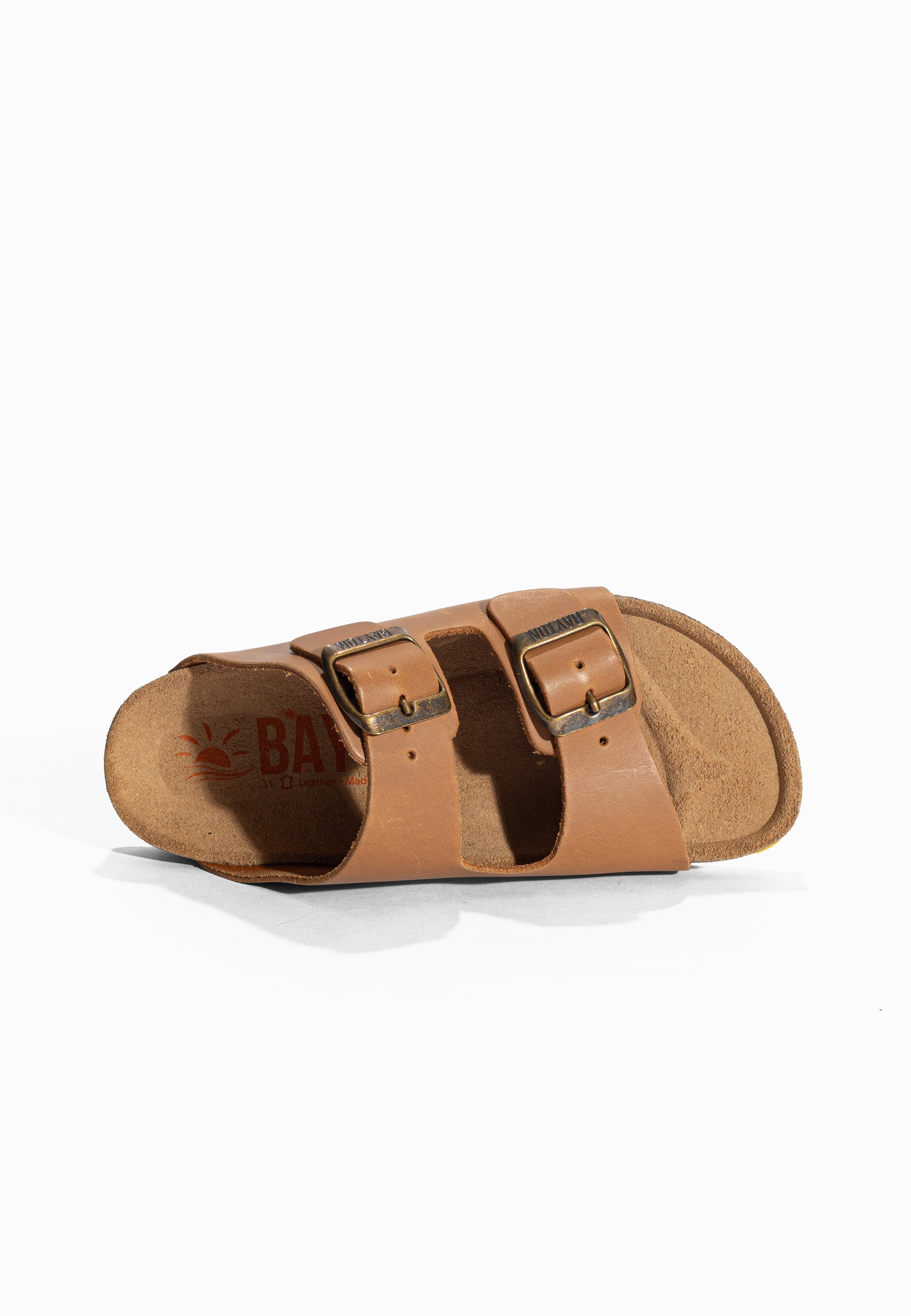 Sandales 2 Brides Atlas Marron en Cuir Bayton pour Enfant